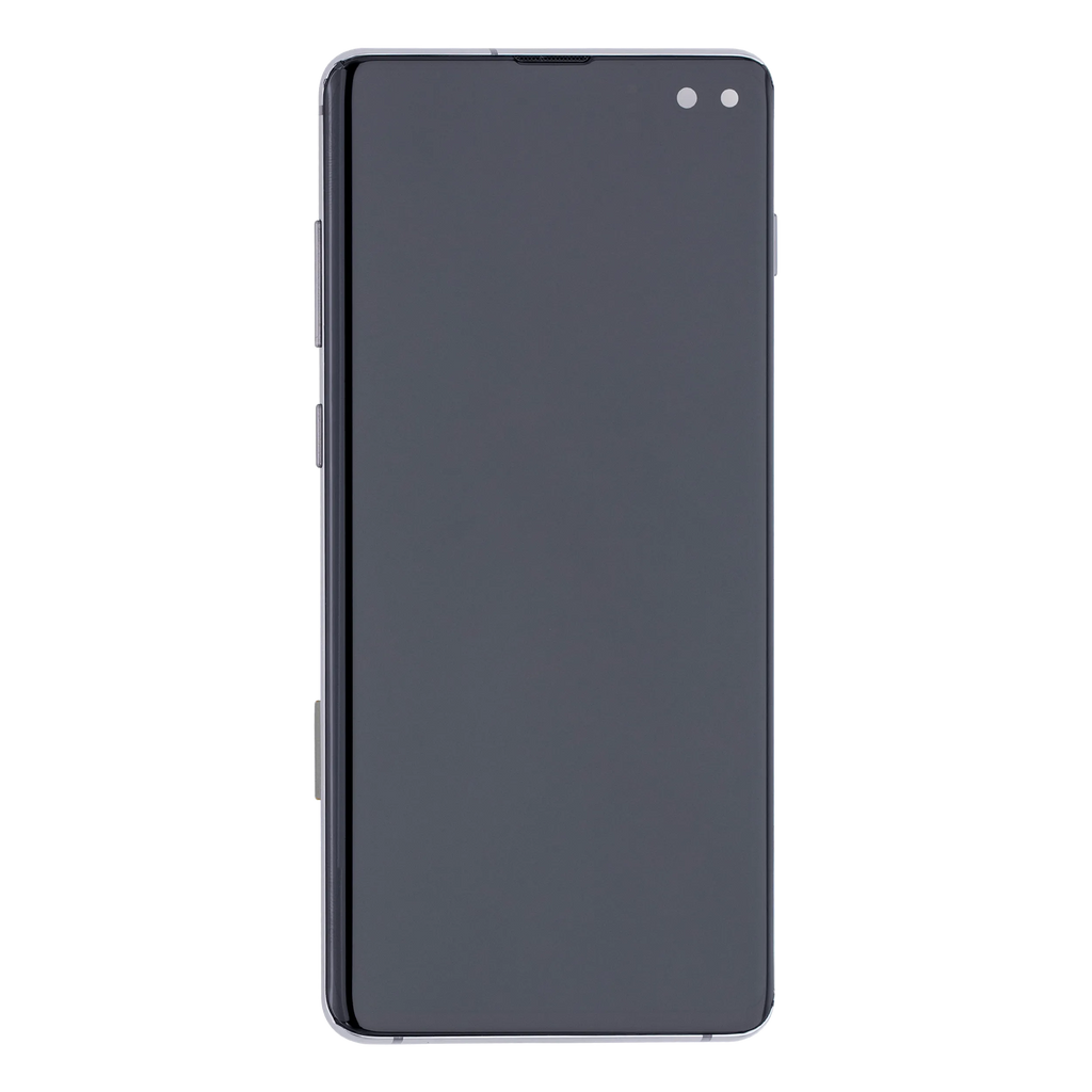 OLED-Display mit Rahmen für Samsung Galaxy S10 Plus (Aftermarket Plus) (Prism / Ceramic Black)