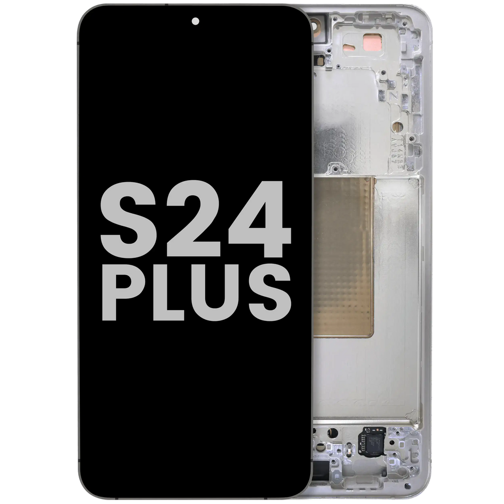 OLED-Display mit Rahmen für Samsung Galaxy S24 Plus (gebrauchter OEM-Ausbau, Qualität B) (Amber Yellow)