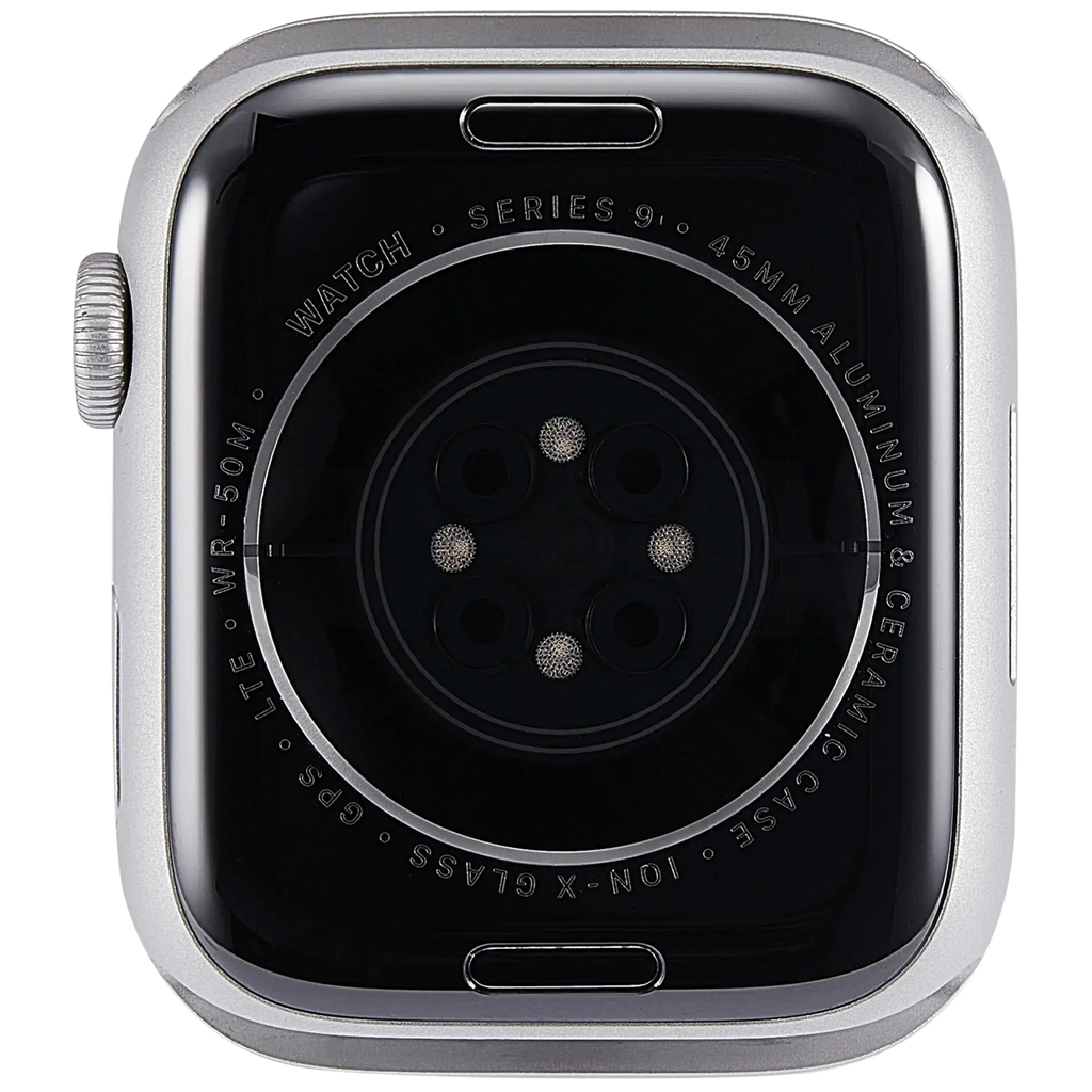 Backcover/Rahmen Compatible für Watch Series 9 (45MM) (gebrauchter OEM-Ausbau, Qualität A) (Cellular Version) (Aluminum / Silver)