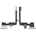 Ladebuchse Flex Cable für iPhone 16 Pro (gebrauchter OEM-Ausbau) (Weiß Titanium)