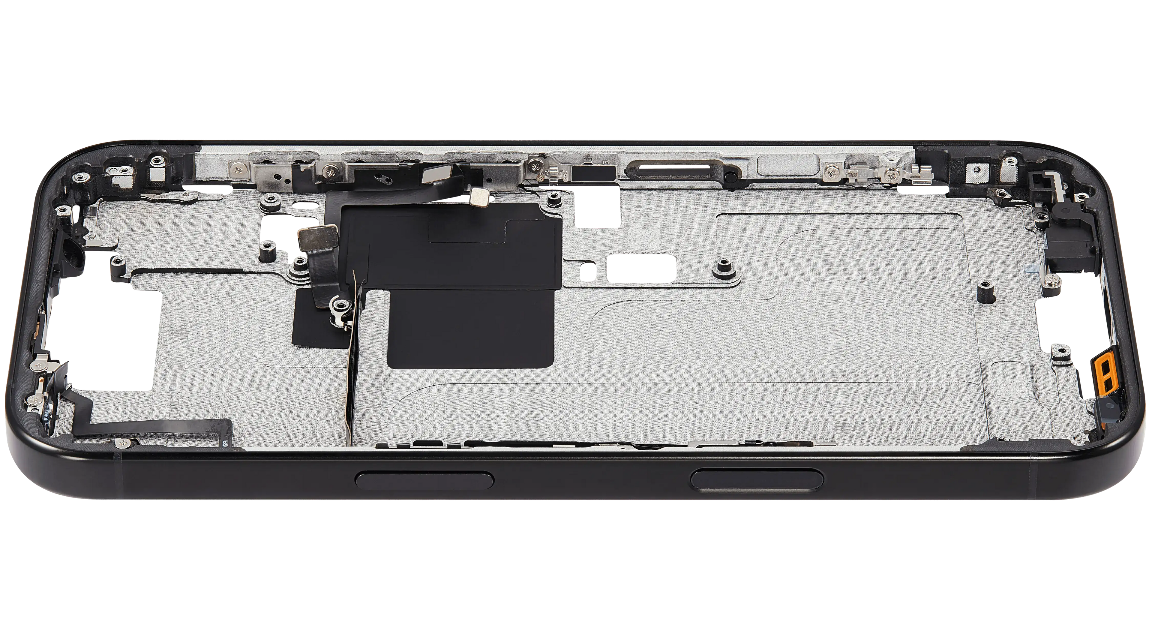 Midframe/Rahmen mit Power And Volume Button für iPhone 16 Pro (EU / Global Version) (Aftermarket Plus) (Schwarz Titanium)