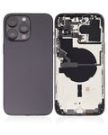Backcover/Rahmen mit Small Parts für iPhone 14 Pro Max (US-Version) (gebrauchter OEM-Ausbau, Qualität A) (Space Schwarz)