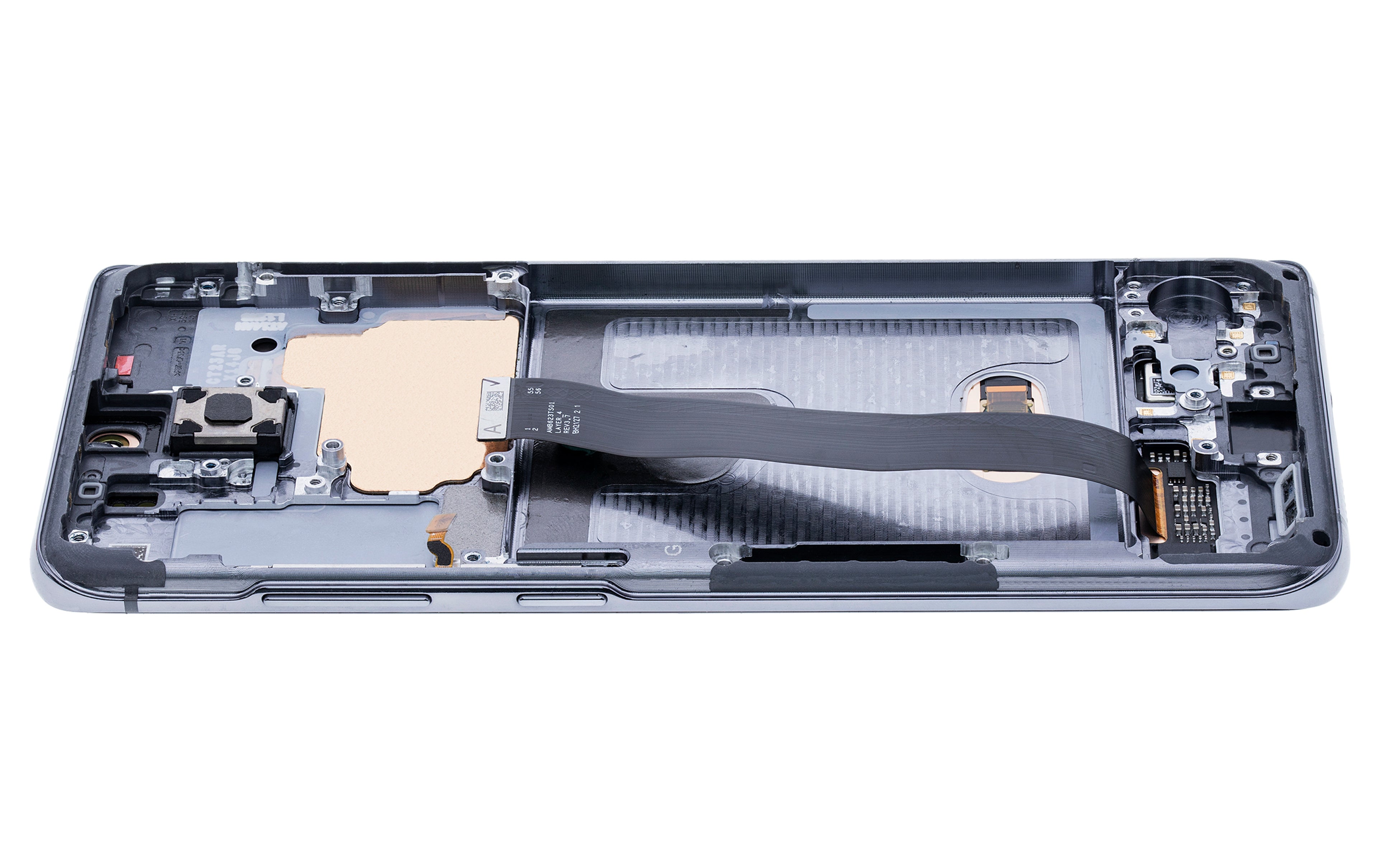 OLED-Display mit Rahmen für Samsung Galaxy S20 5G (Verizon 5G UW Frame Only) (Service Pack) (Cosmic Gray)