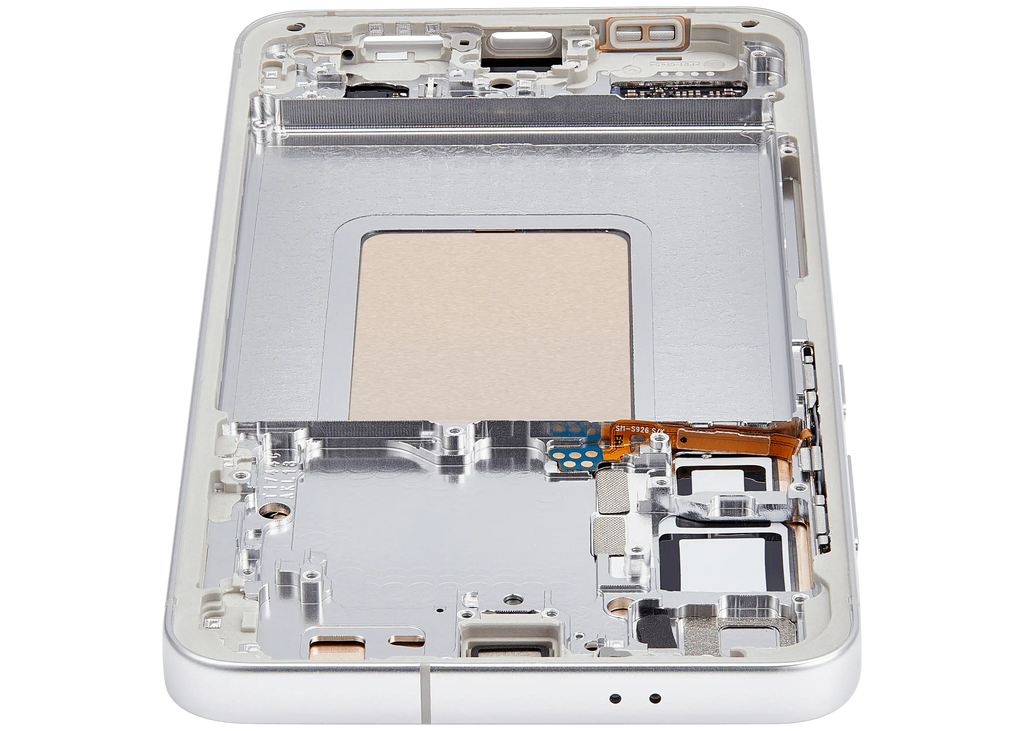OLED-Display mit Rahmen für Samsung Galaxy S24 Plus 5G (US & Internationale Version) (gebrauchter OEM-Ausbau, Qualität B/C) (Marble Grey)