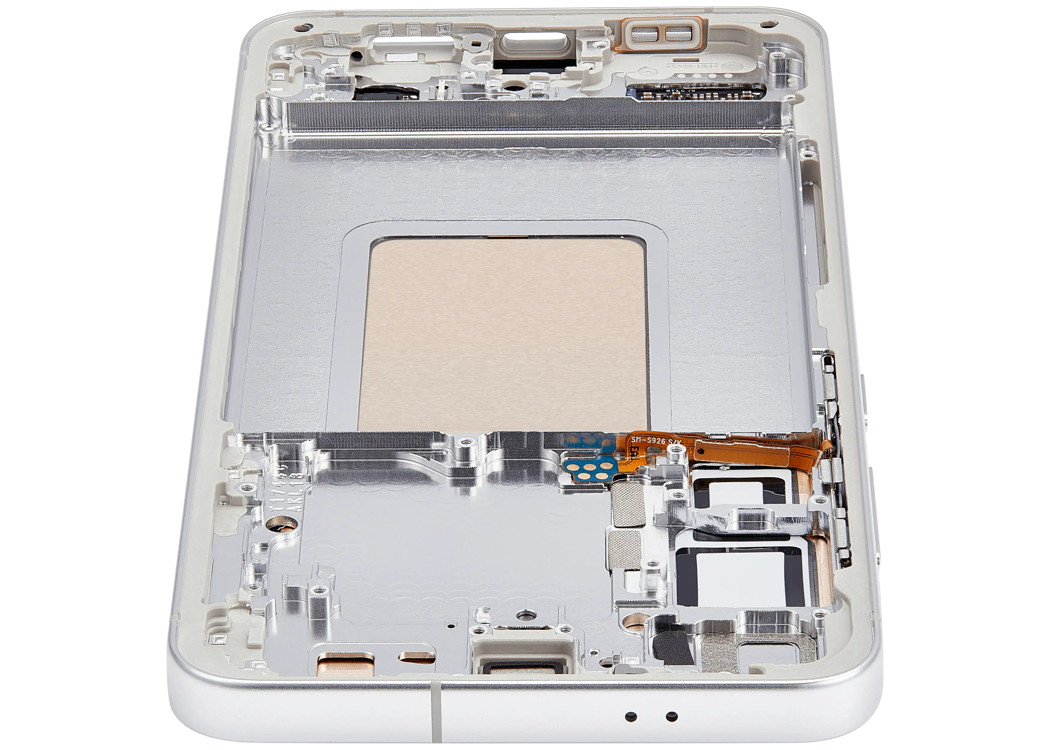 OLED-Display mit Rahmen für Samsung Galaxy S24 Plus 5G (US & Internationale Version) (gebrauchter OEM-Ausbau, Qualität B/C) (Marble Grey)