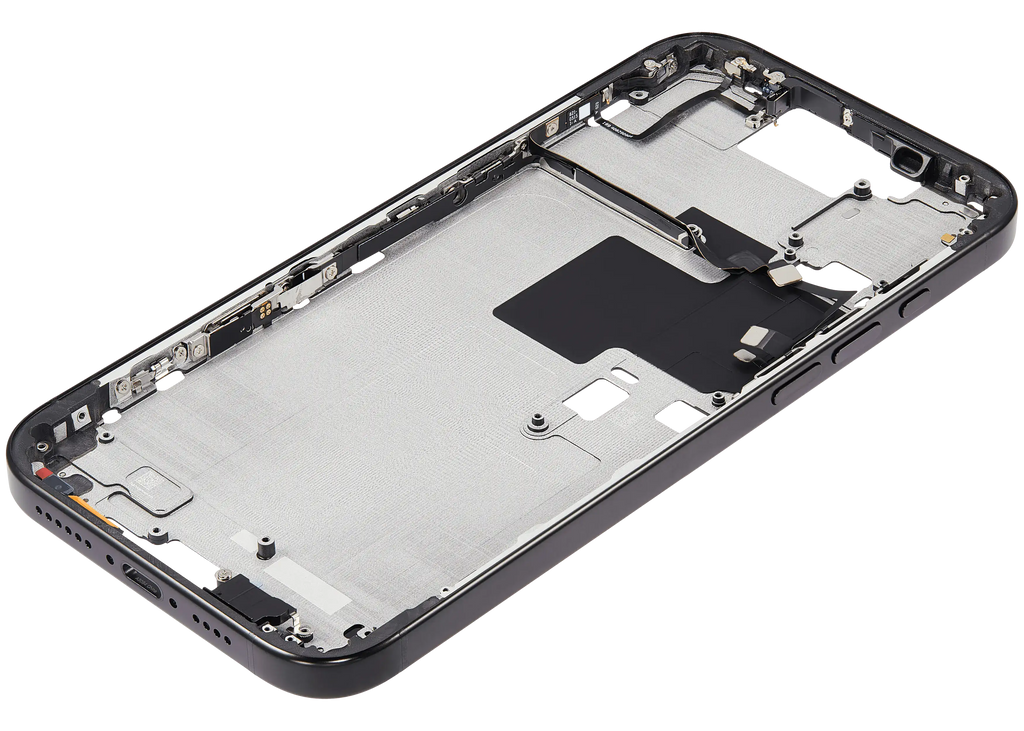 Midframe/Rahmen mit Power And Volume Button für iPhone 16 Pro Max (US-Version) (Aftermarket Plus) (Schwarz Titanium)
