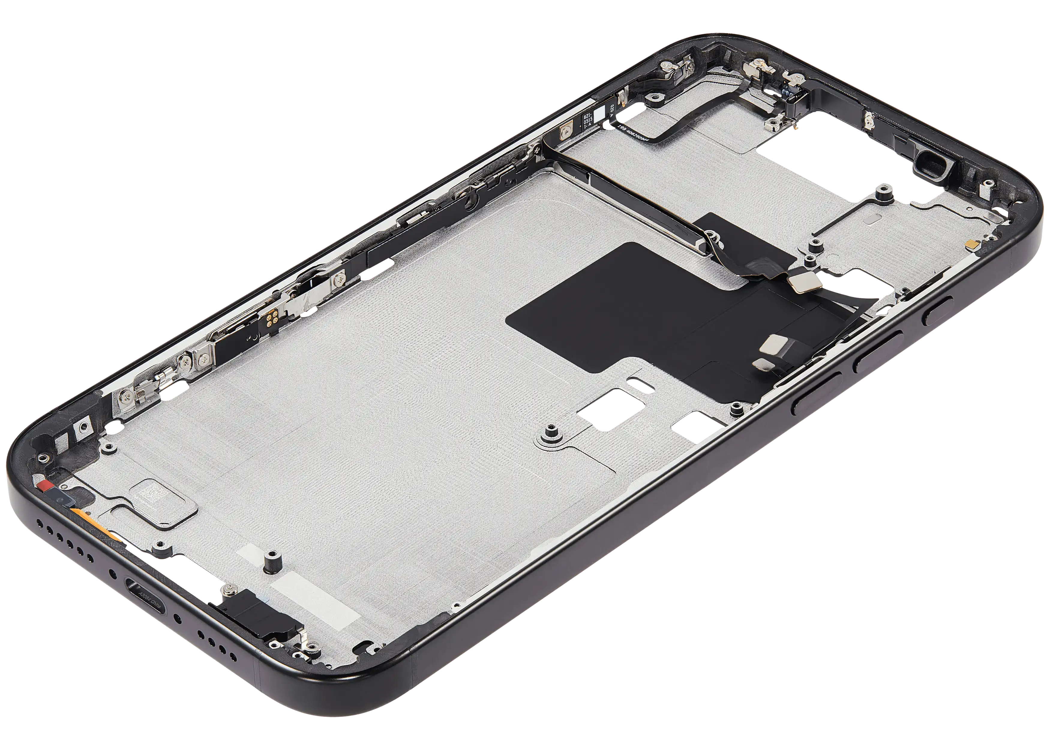 Midframe/Rahmen mit Power And Volume Button für iPhone 16 Pro Max (US-Version) (Aftermarket Plus) (Schwarz Titanium)
