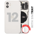 Backcover/Rahmen mit Small Parts für iPhone 12 (EU / Global Version) (gebrauchter OEM-Ausbau, Qualität C) (Weiß)