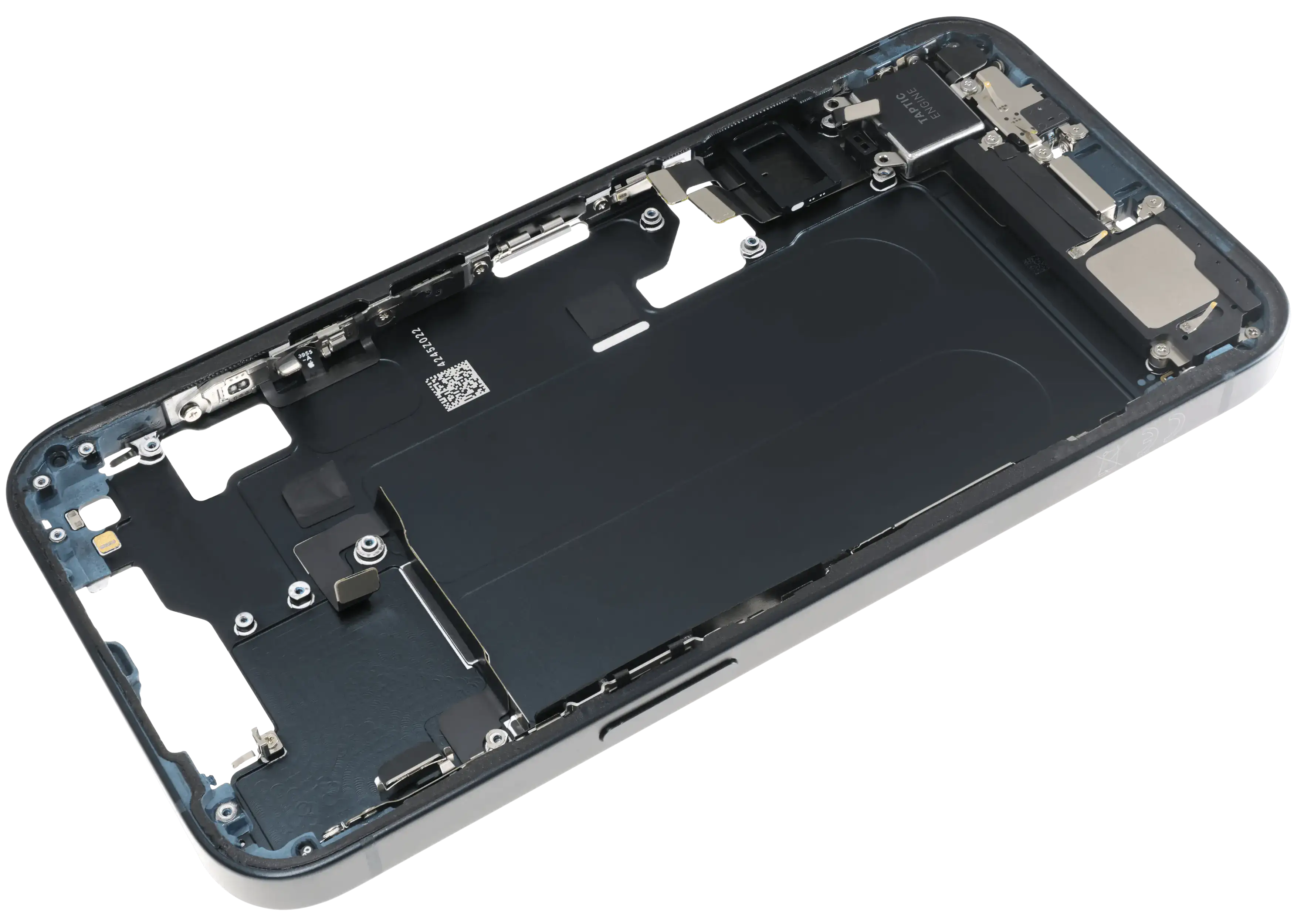 Midframe/Rahmen mit Ladebuchse Flex & Small Parts für iPhone 14 (EU / Global Version) (gebrauchter OEM-Ausbau, Qualität C) (Midnight)