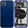 Backcover/Rahmen mit Ladebuchse Flex & Small Parts für iPhone 12 (US-Version) (gebrauchter OEM-Ausbau, Qualität A) (Blau)
