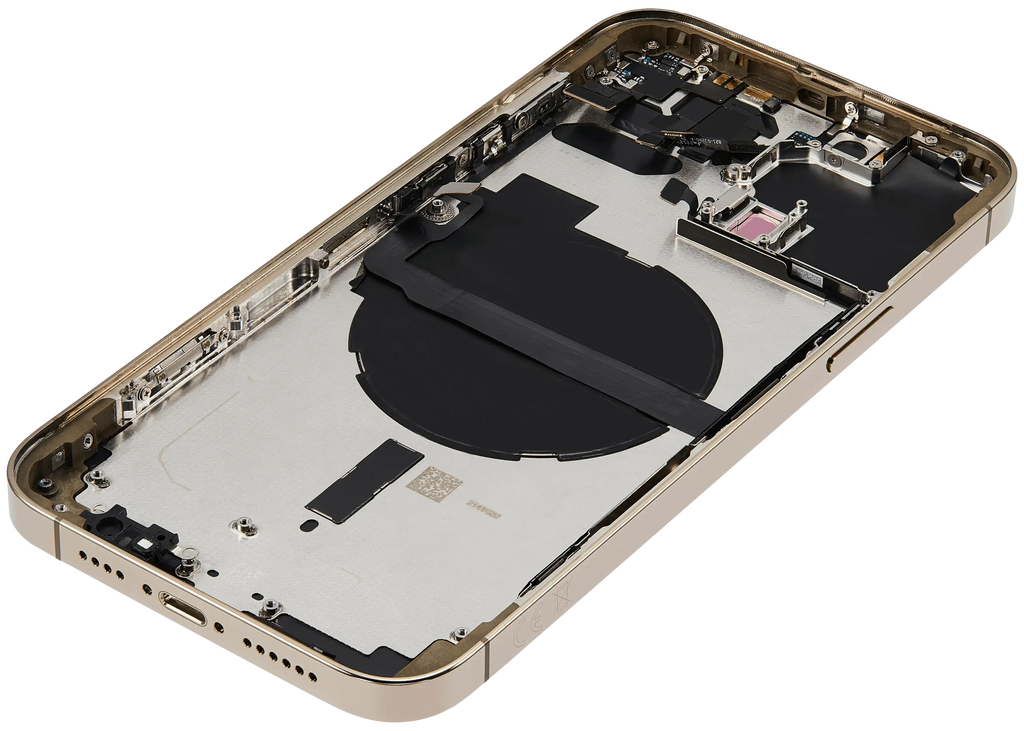 Backcover/Rahmen mit Small Parts für iPhone 13 Pro Max (EU / Global Version) (gebrauchter OEM-Ausbau, Qualität B) (Gold)