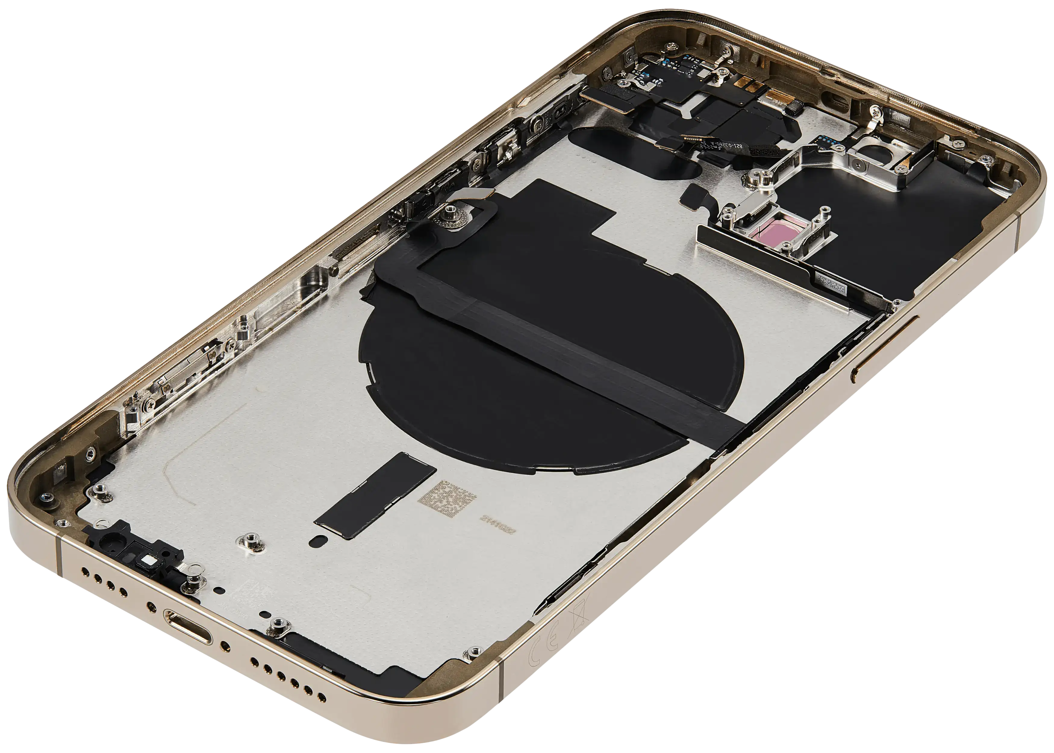 Backcover/Rahmen mit Small Parts für iPhone 13 Pro Max (EU / Global Version) (gebrauchter OEM-Ausbau, Qualität B) (Gold)