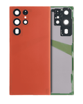 Back Cover with Camera Lens for Samsung Galaxy S22 Ultra 5G (without Logo) (Aftermarket Plus) (Red)