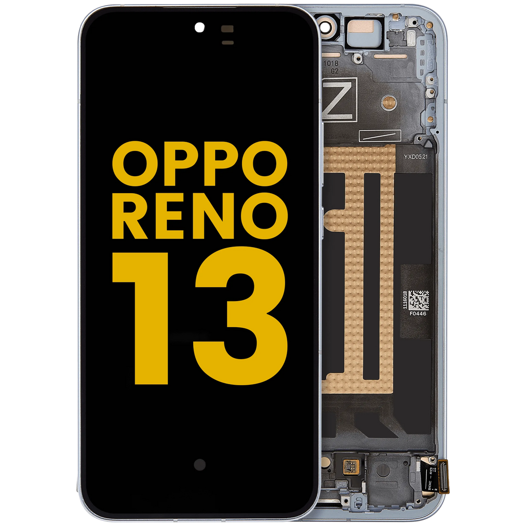 OLED-Display mit Rahmen für OPPO Reno 13 (Refurbished) (Blau)