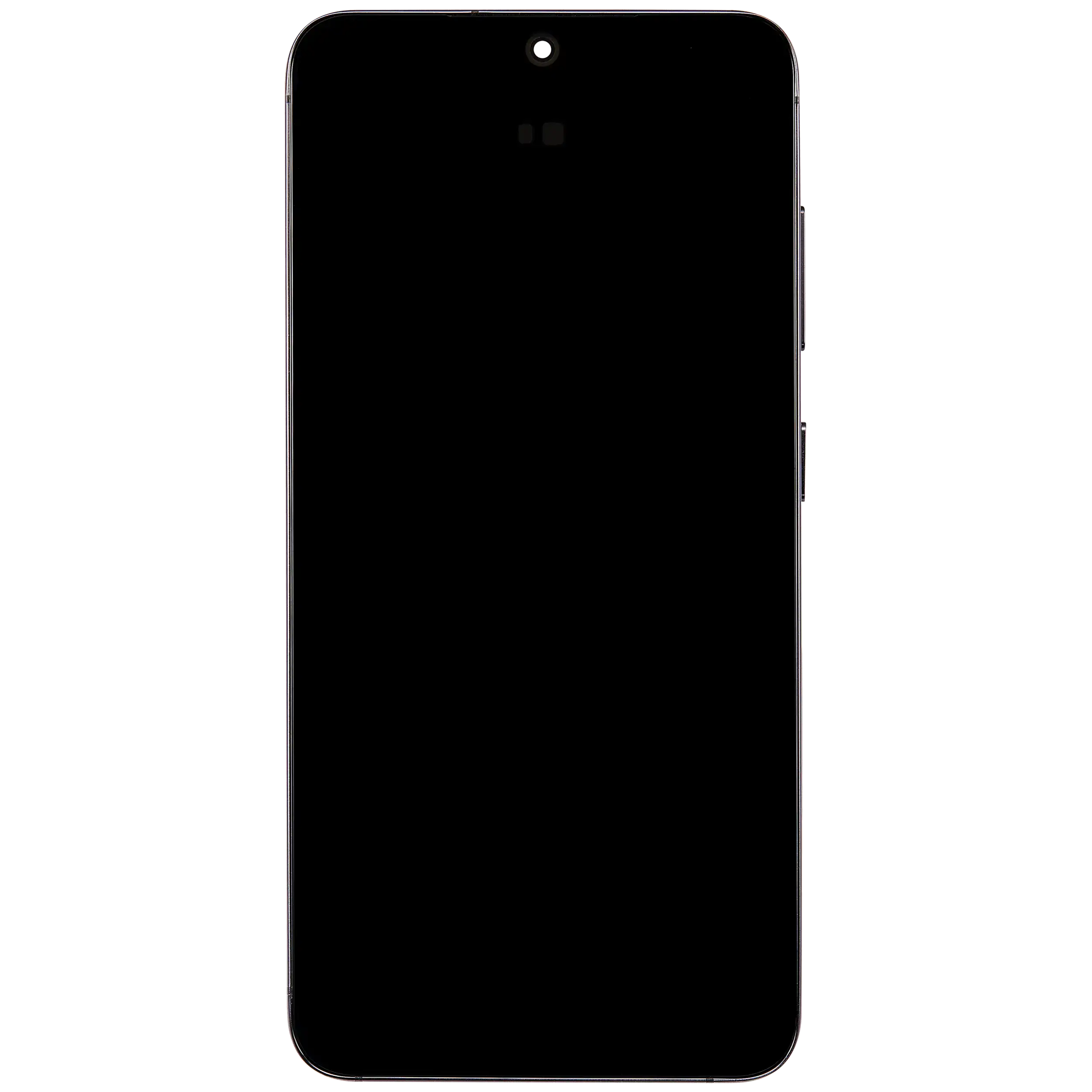 OLED-Display mit Rahmen für Samsung Galaxy S24 5G (US & Internationale Version) (gebrauchter OEM-Ausbau, Qualität A) (Onyx Black)