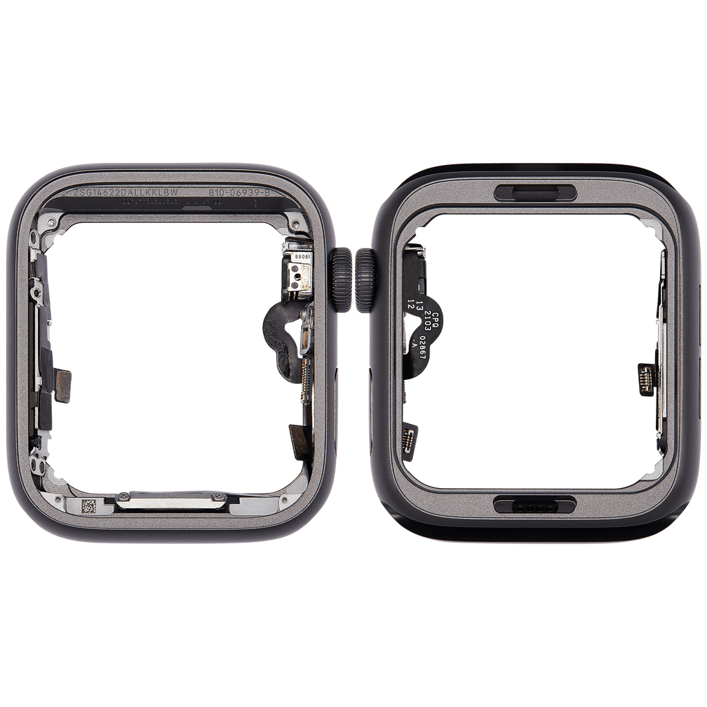 Aluminum Case Midframe/Rahmen(mit Crown and Crown Cable) für Watch Series SE (1st Gen) (44MM) (GPS Version) (Space Schwarz)