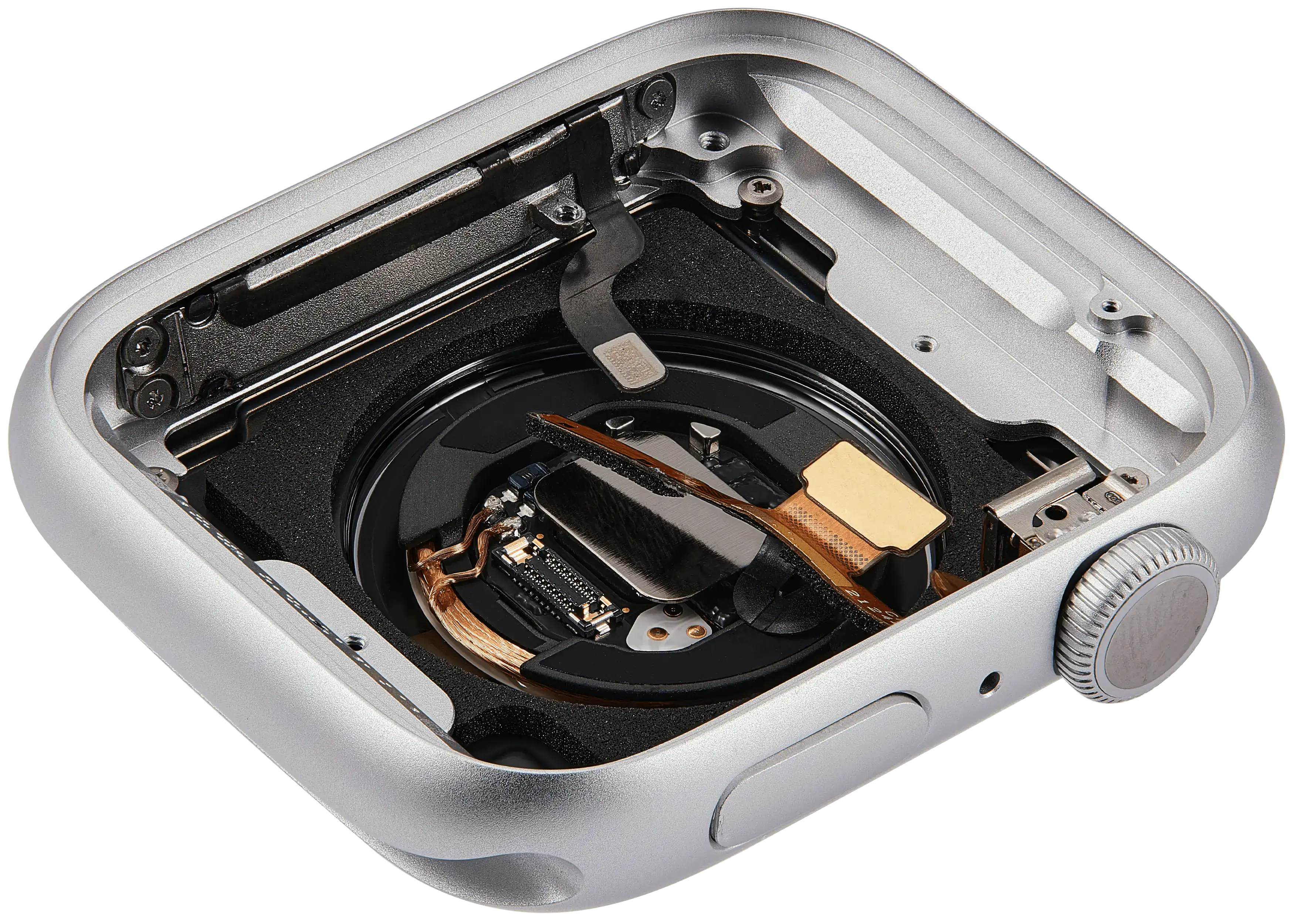 Backcover/Rahmen Compatible für Watch Series 9 (45MM) (gebrauchter OEM-Ausbau, Qualität A) (GPS Version) (Aluminum / Silver)