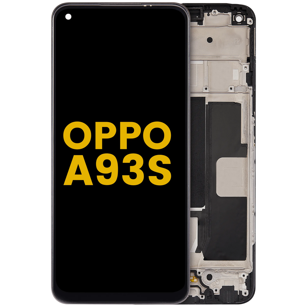 OLED-Display mit Rahmen Compatible für Oppo A93s (2021) (Refurbished) (Alle Farben)