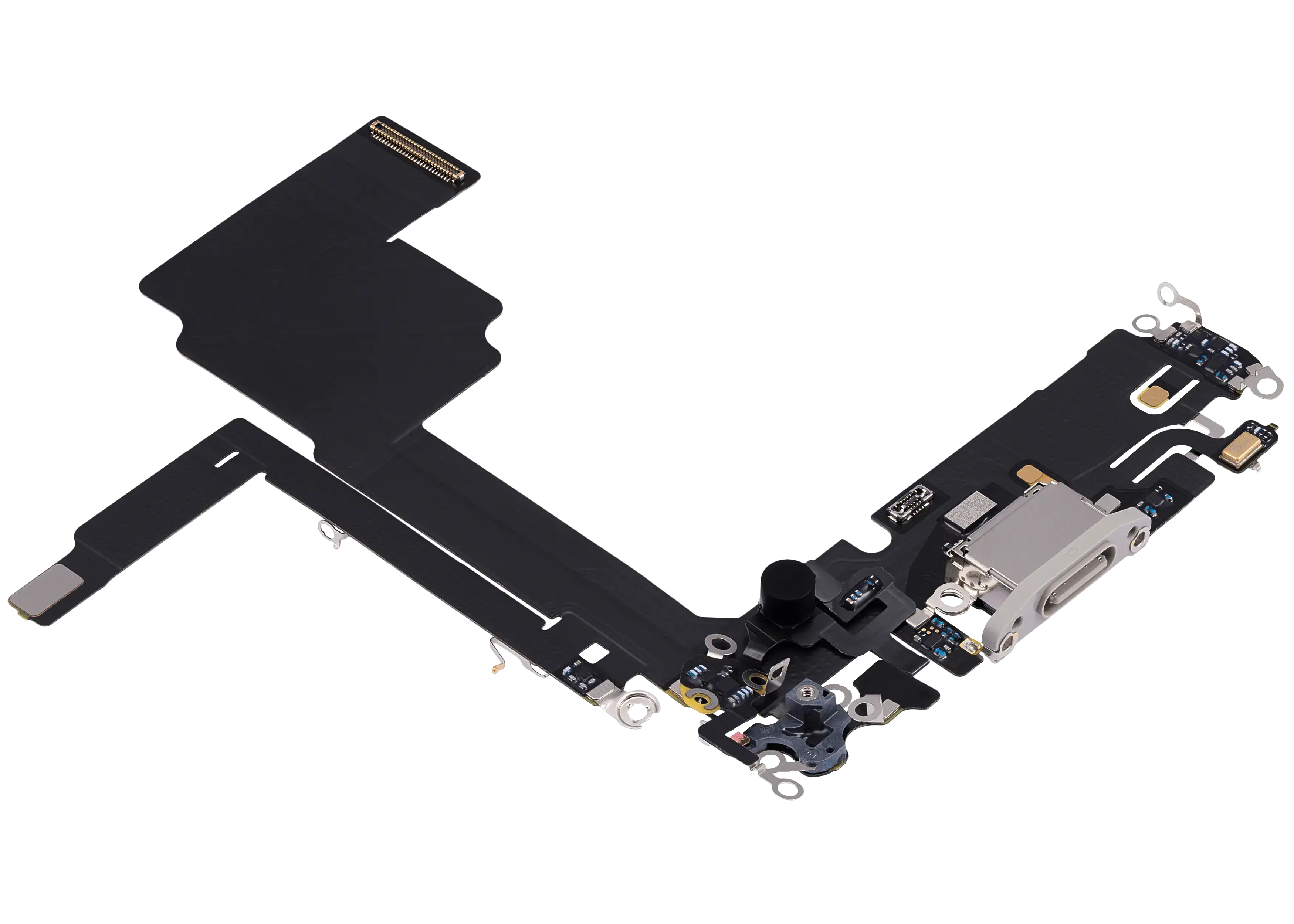 Ladebuchse Flex Cable für iPhone 15 Pro (gebrauchter OEM-Ausbau) (Weiß Titanium)