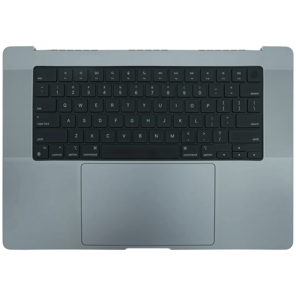 Top Case mit Akku and Keyboard (ANSI US) für MacBook Pro 16" A2485 (2021) / A2780 (2023) (gebrauchter OEM-Ausbau, Qualität B) (Space Grau)