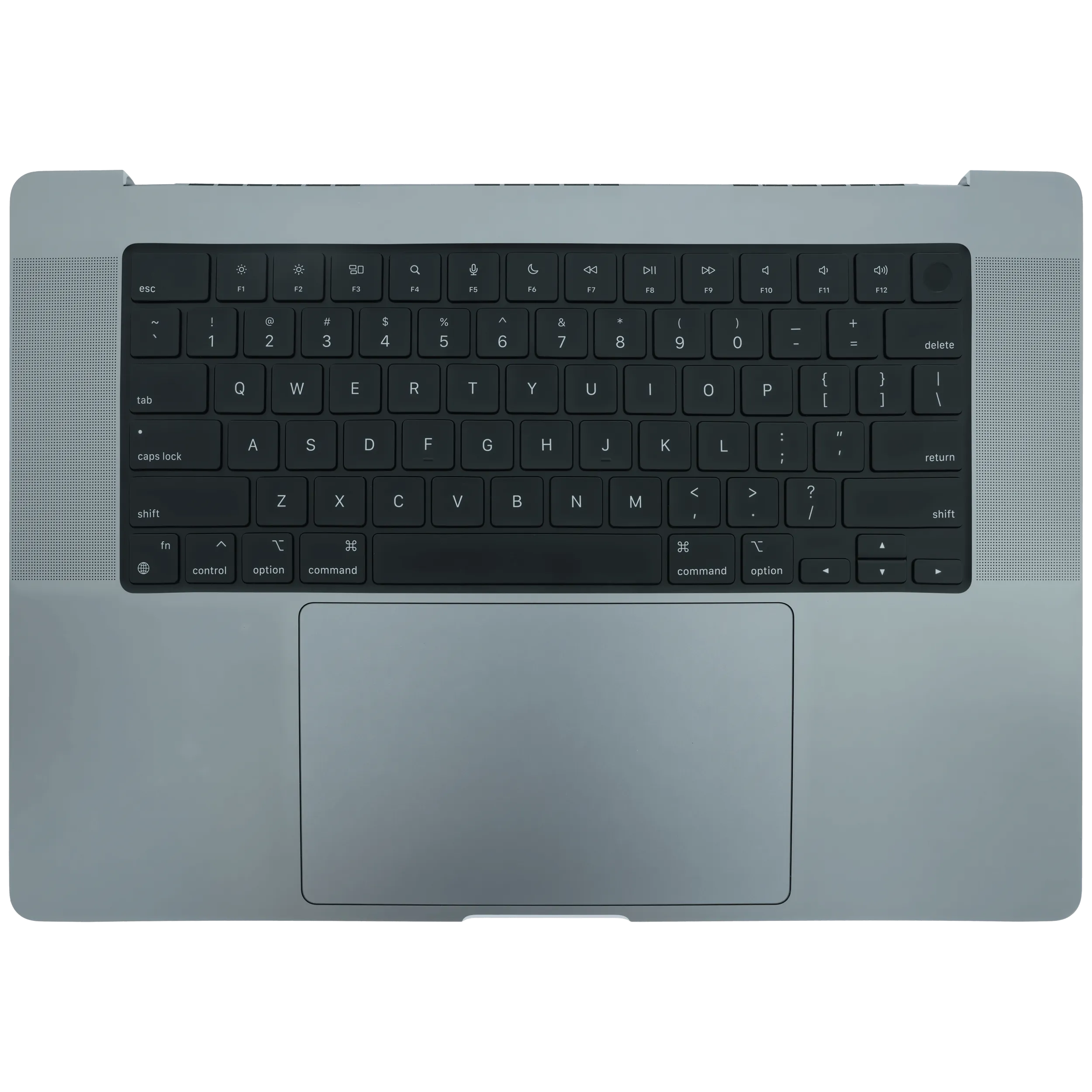 Top Case mit Akku and Keyboard (ANSI US) für MacBook Pro 16" A2485 (2021) / A2780 (2023) (gebrauchter OEM-Ausbau, Qualität B) (Space Grau)