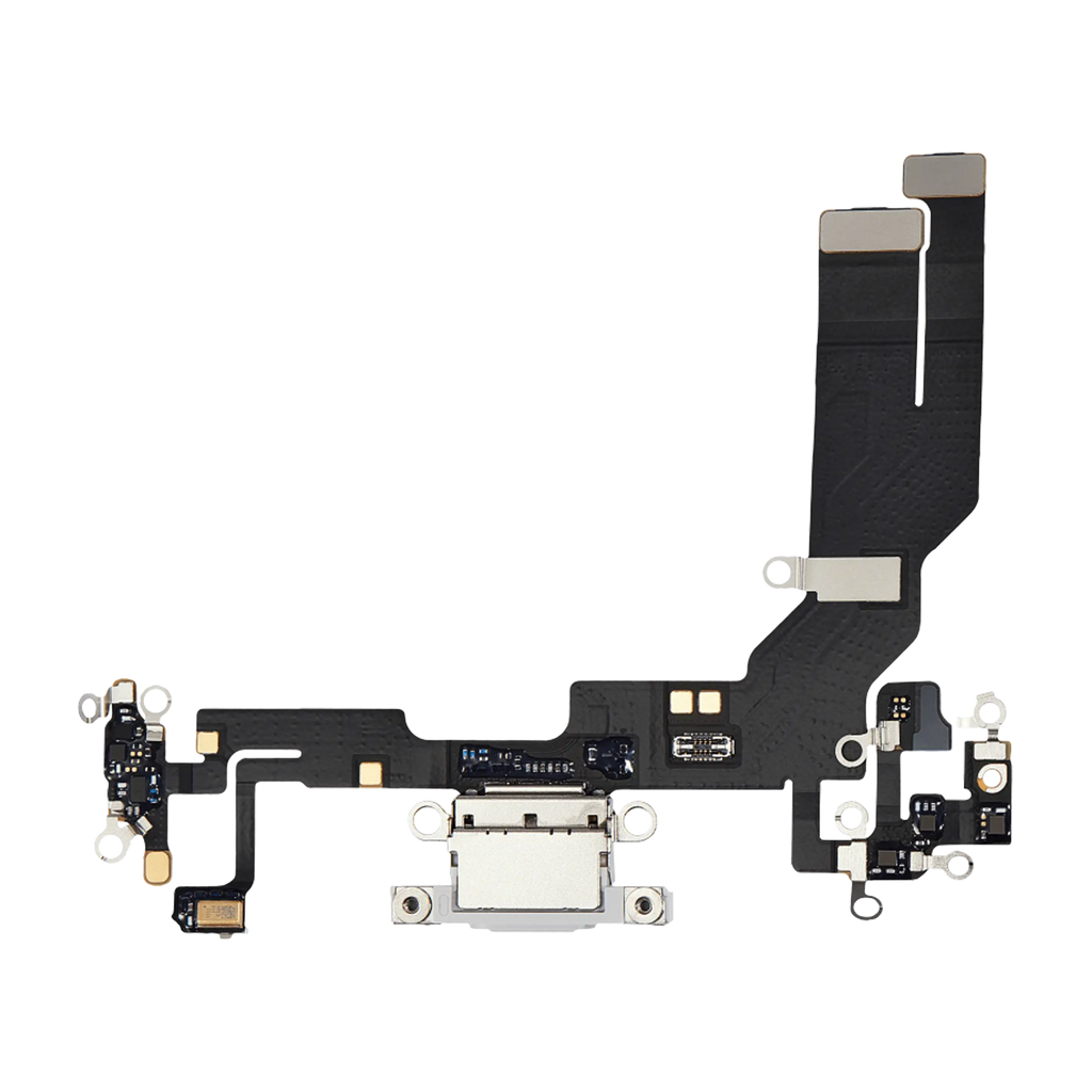 Charging Port Flex Cable with PCB Board for iPhone 16e (Original OEM) (White)