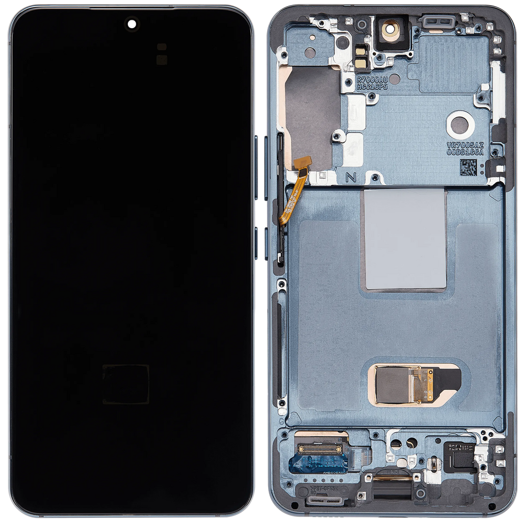 OLED-Display mit Rahmen für Samsung Galaxy S22 5G (US & International) (Aftermarket Plus) (Grün)