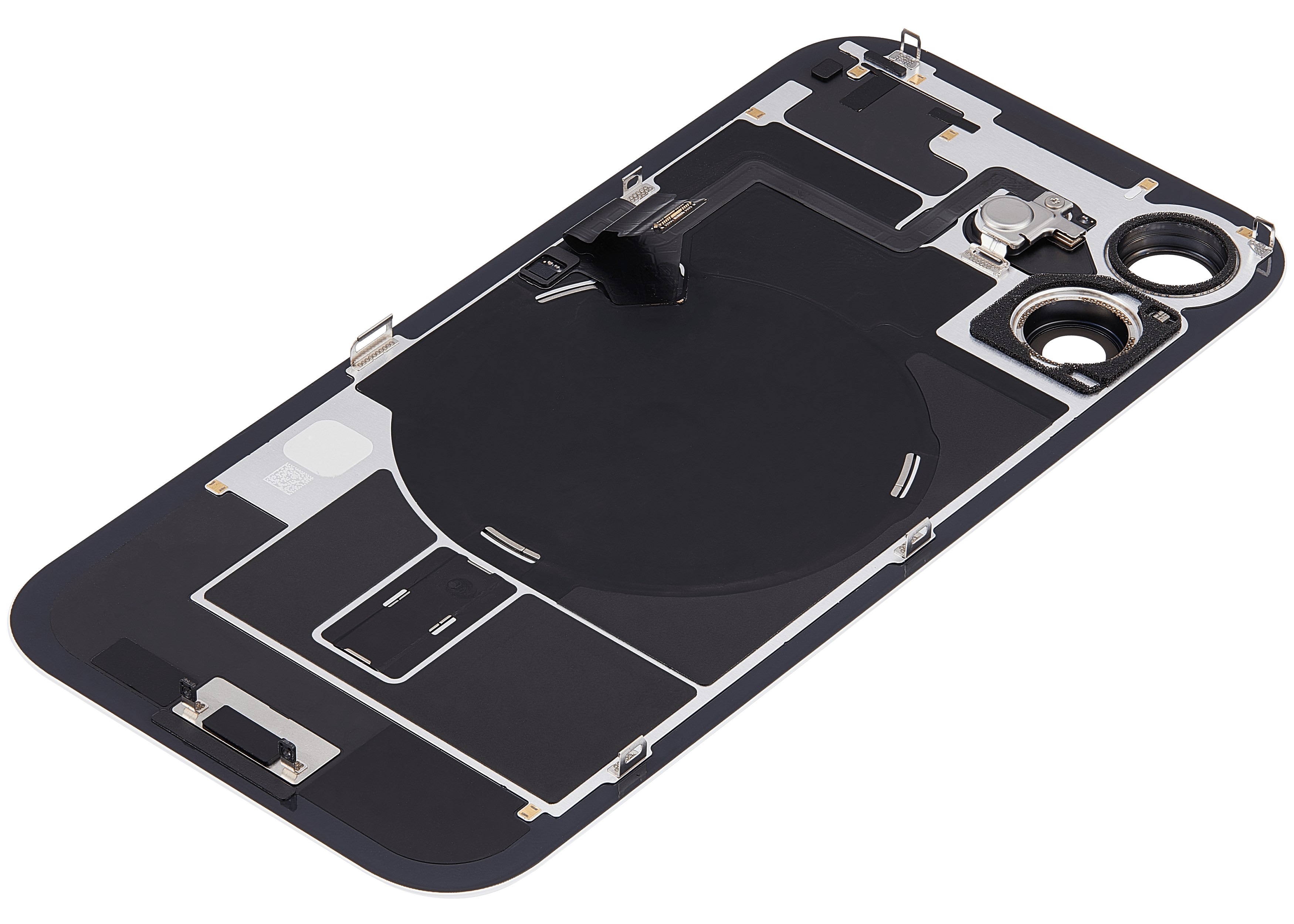 Backcover mit MagSafe Magnet & NFC & Blitz-Flexkabel für iPhone 17 (gebrauchter OEM-Ausbau, Qualität C) (Mist Blue)
