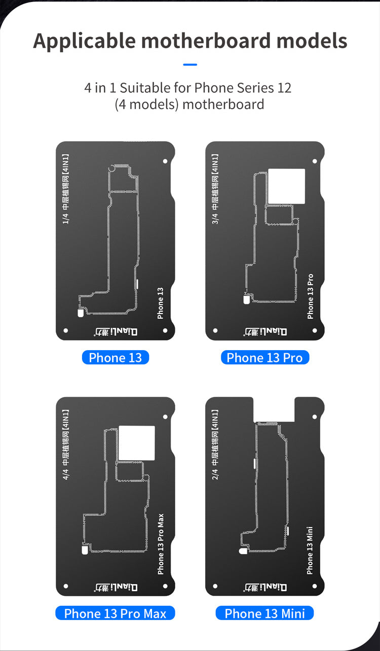Midframe-Reballing-Plattform für iPhone 13 Serie (Qianli)