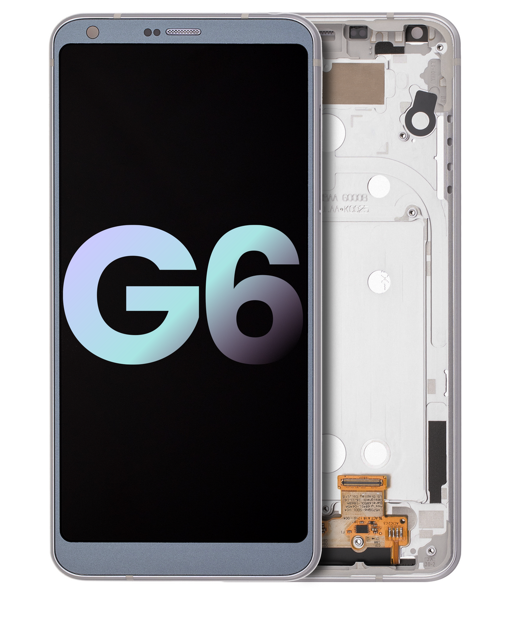 LCD-Display mit Rahmen für LG G6 (OEM-Qualität) (Ice Platinum Silver)