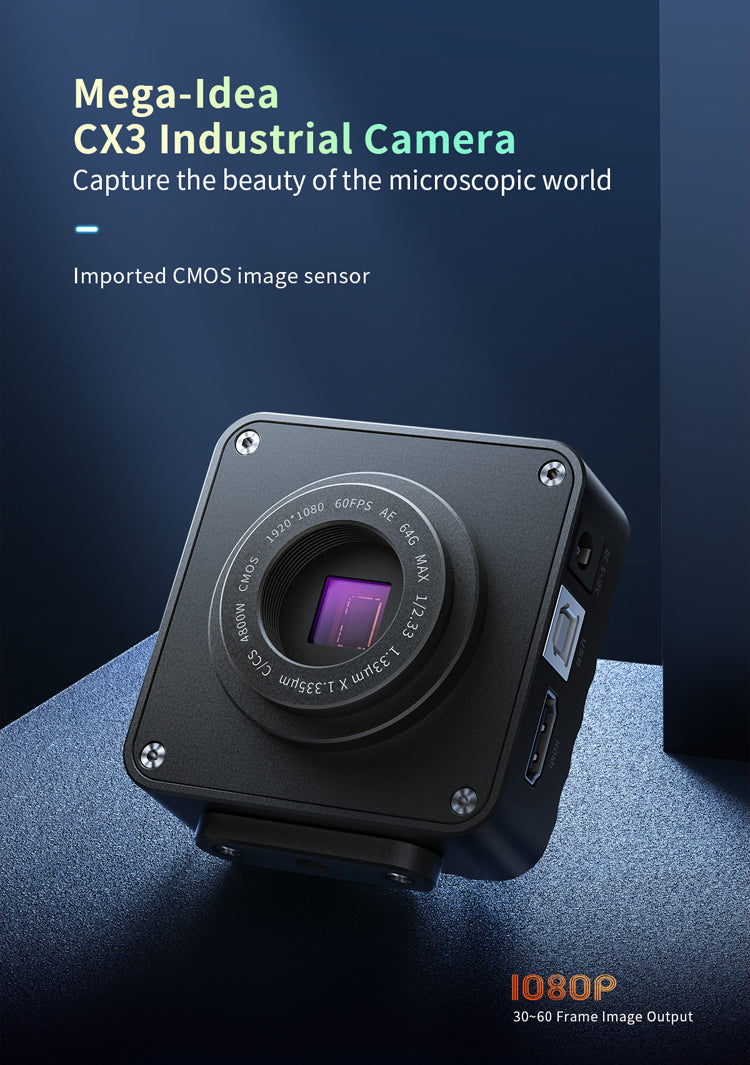 CX3 CMOS Industrial Microscope Camera for C and CS Mounts (110V-220V US Plug) Qianli
