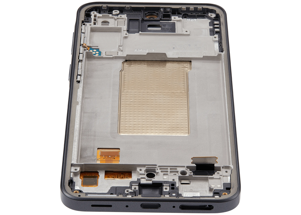 OLED-Display mit Rahmen für Samsung Galaxy A37 5G (A376 / 2026) (6.62") (Aftermarket Plus) (Charkoal)