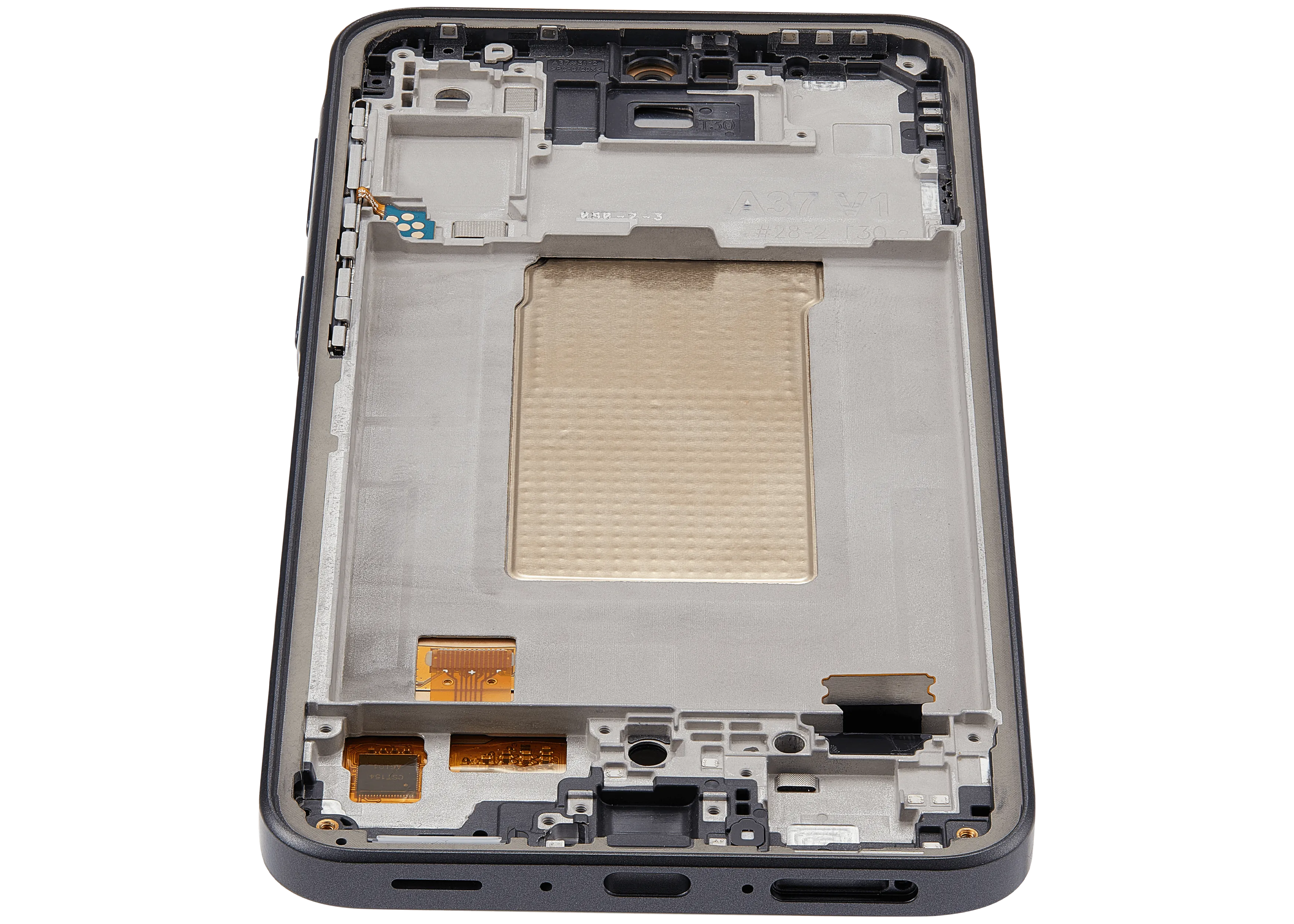 OLED-Display mit Rahmen für Samsung Galaxy A37 5G (A376 / 2026) (6.62") (Aftermarket Plus) (Charkoal)