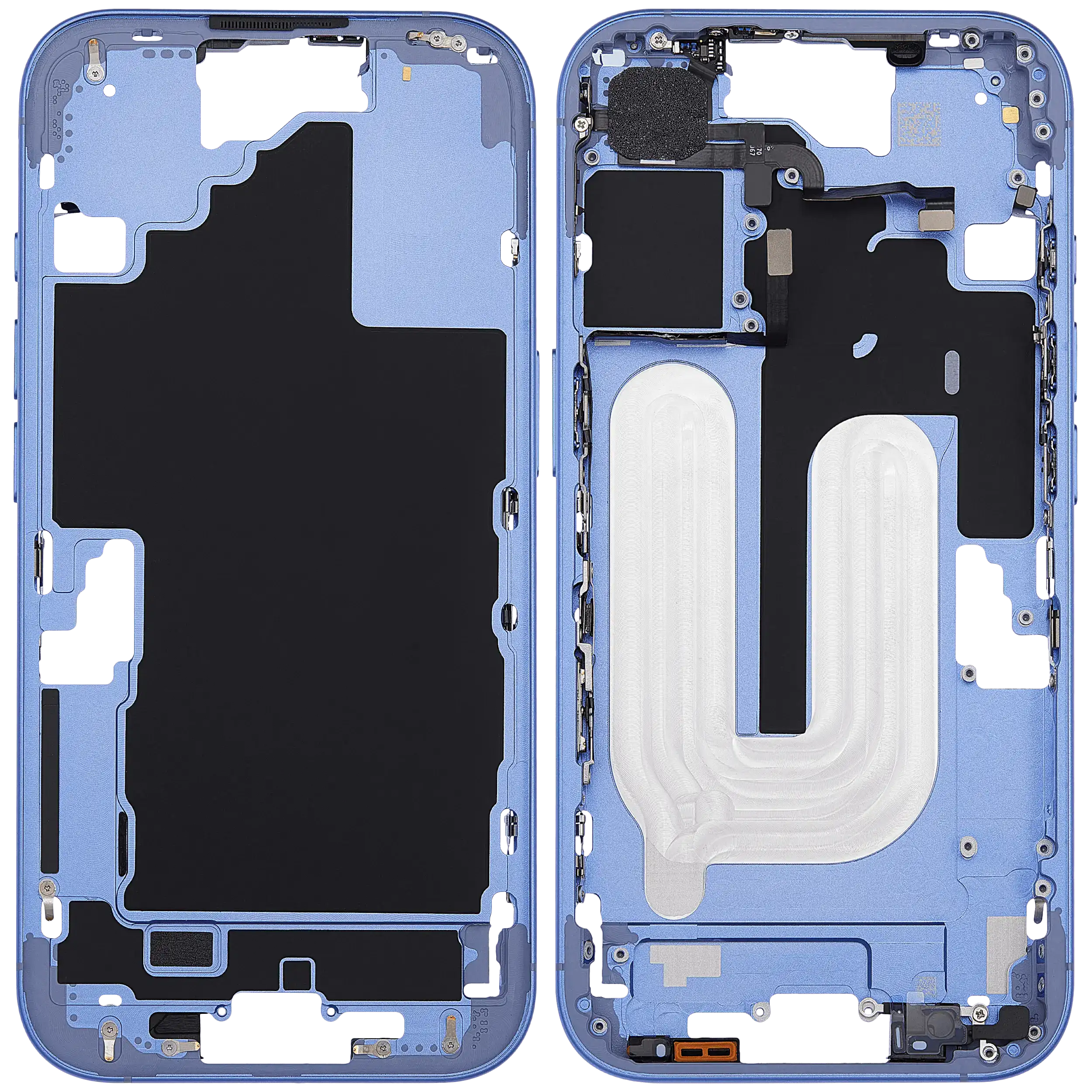 Midframe/Rahmen mit Power And Volume Button für iPhone 16 (US-Version) (Aftermarket Plus) (Ultramarine)