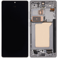OLED-Display mit Rahmen für Samsung Galaxy S25 Ultra 5G (US & International) (Aftermarket Plus) (120Hz) (Titanium Weiß Silber)