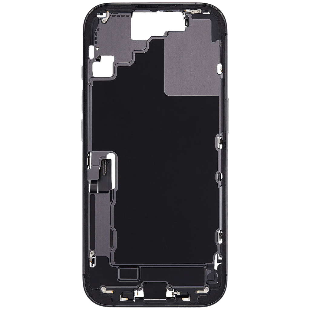 Midframe/Rahmen mit Ladebuchse Flex & Small Parts für iPhone 17 (EU / Global Version) (gebrauchter OEM-Ausbau, Qualität A) (Schwarz)