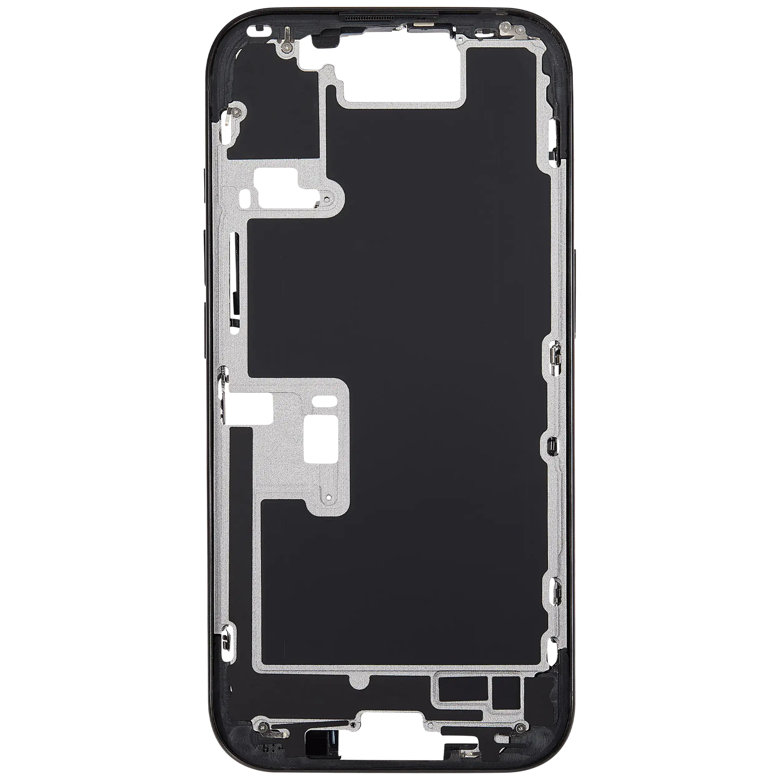 Midframe/Rahmen mit Power And Volume Button für iPhone 16 Pro (EU / Global Version) (Aftermarket Plus) (Schwarz Titanium)