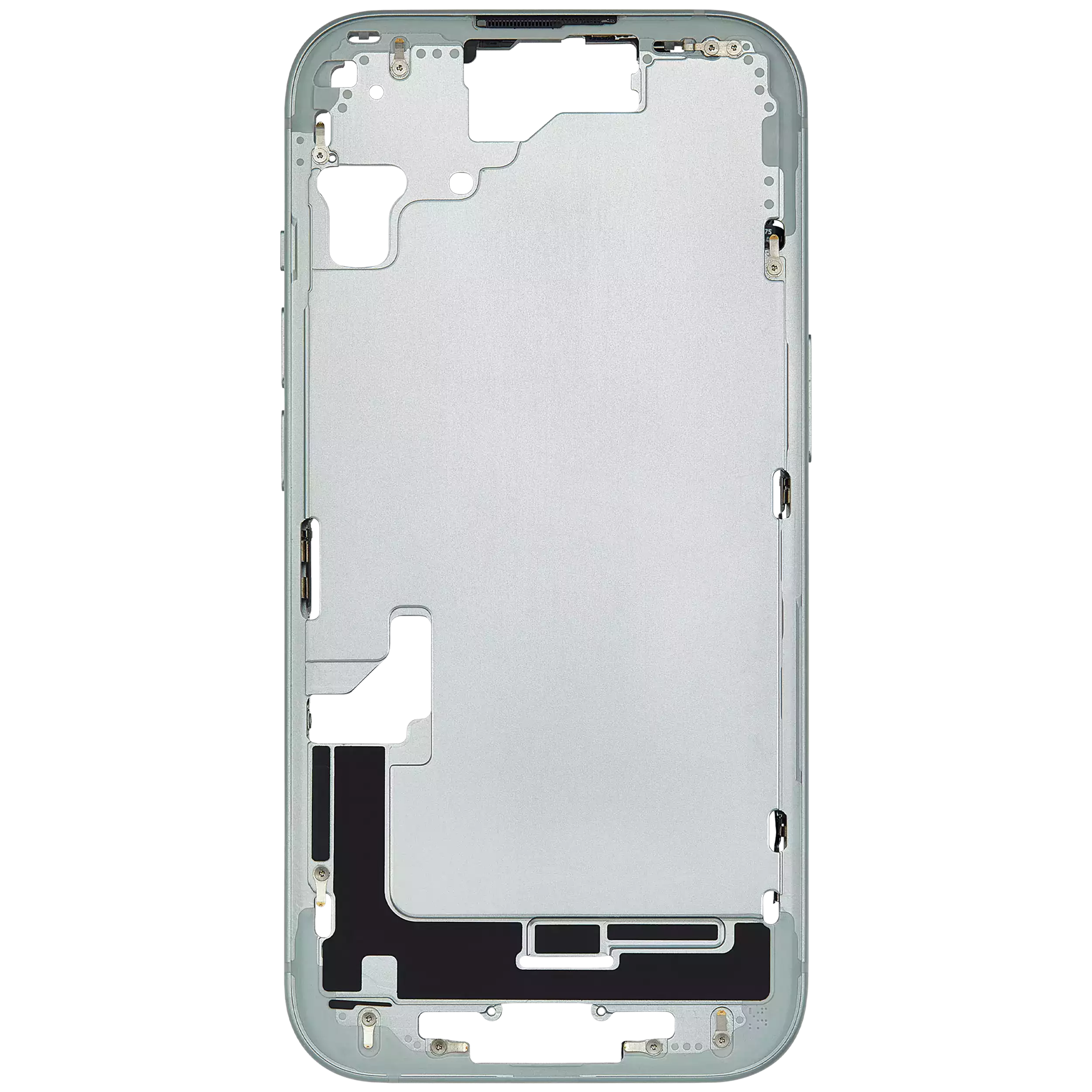 Midframe/Rahmen mit Small Parts für iPhone 15 (EU / Global Version) (gebrauchter OEM-Ausbau, Qualität A) (Grün)