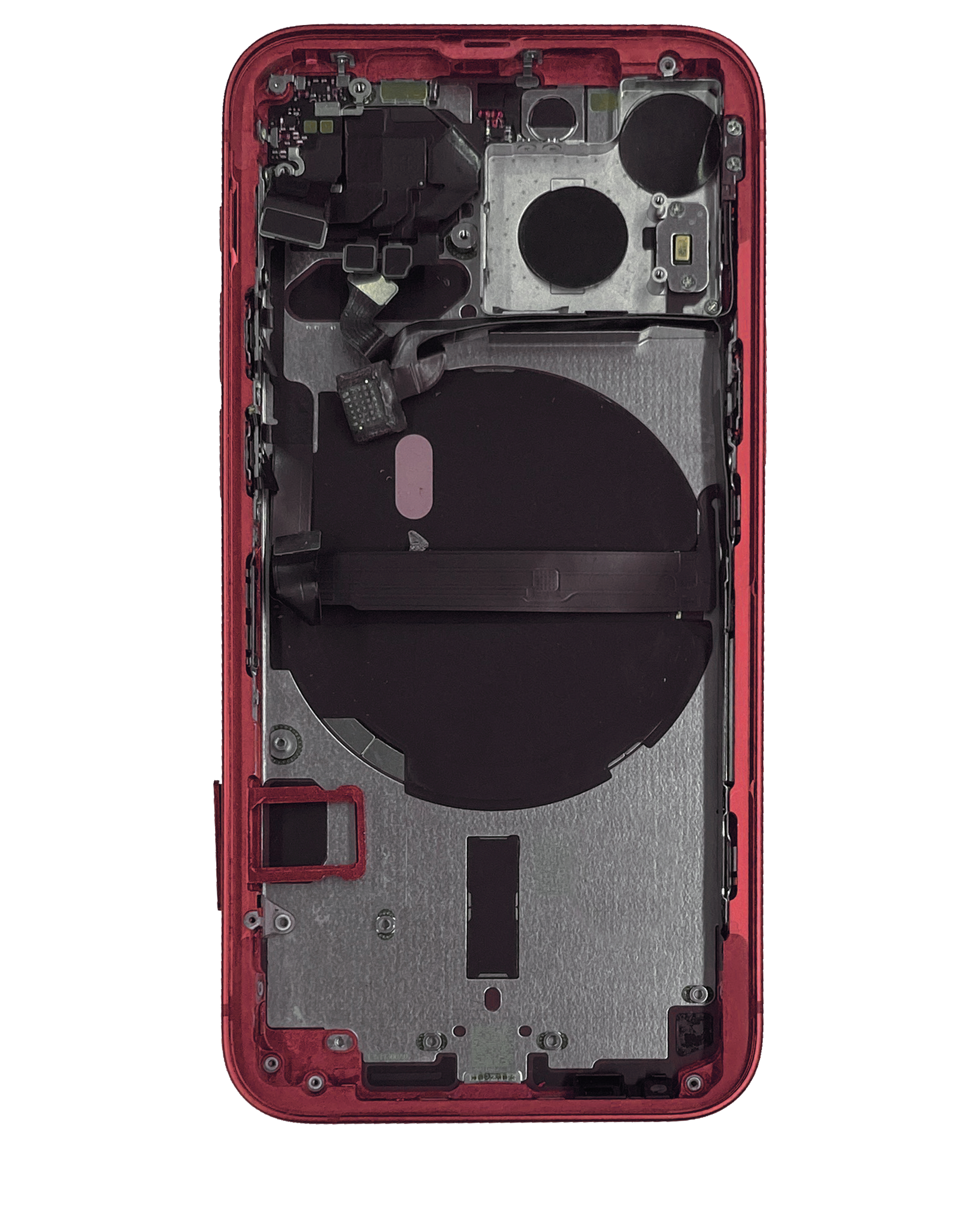 Backcover/Rahmen mit Small Parts für iPhone 13 Mini (EU / Global Version) (gebrauchter OEM-Ausbau, Qualität B) (Rot)