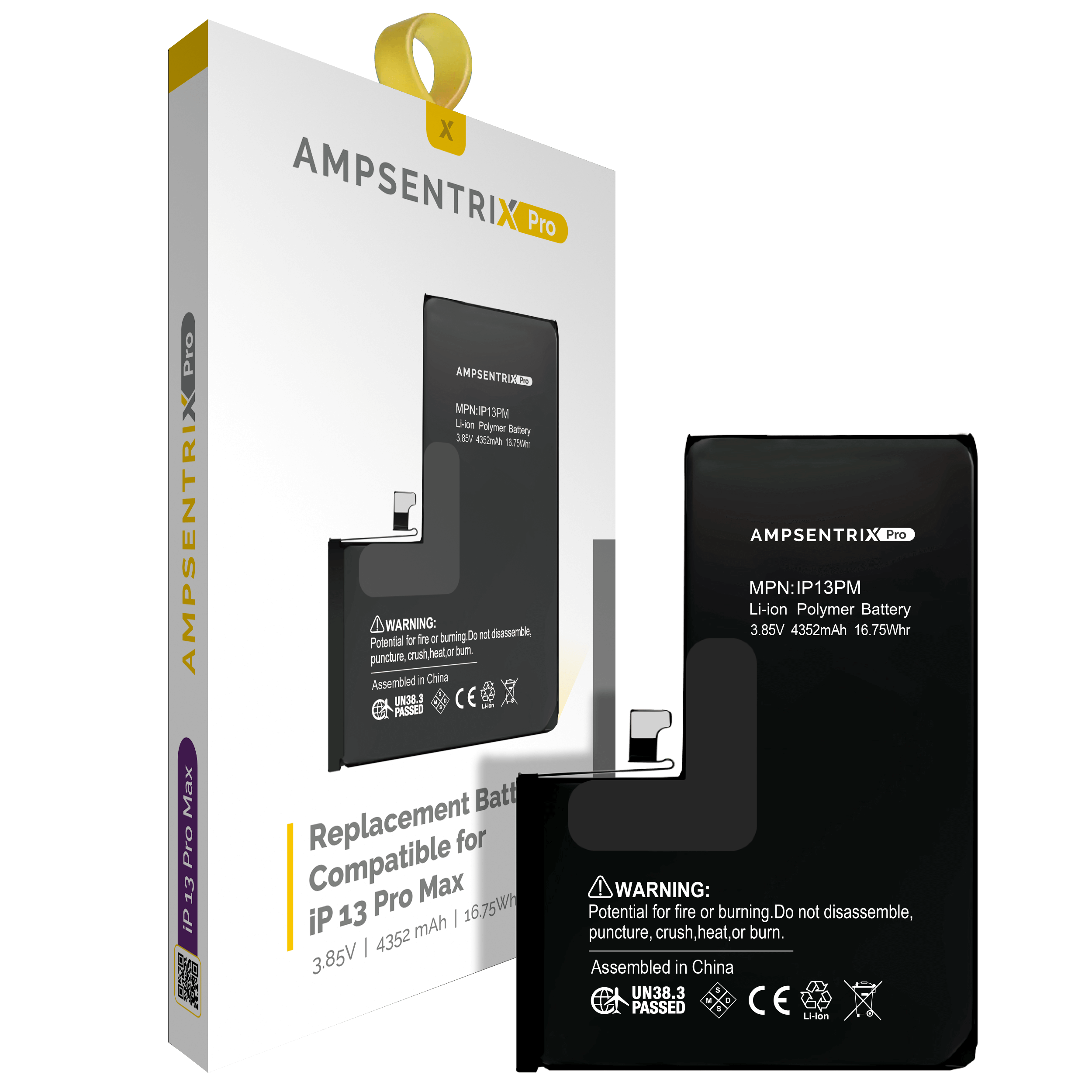 Ersatzakku für iPhone 13 Pro Max (AmpSentrix Pro)