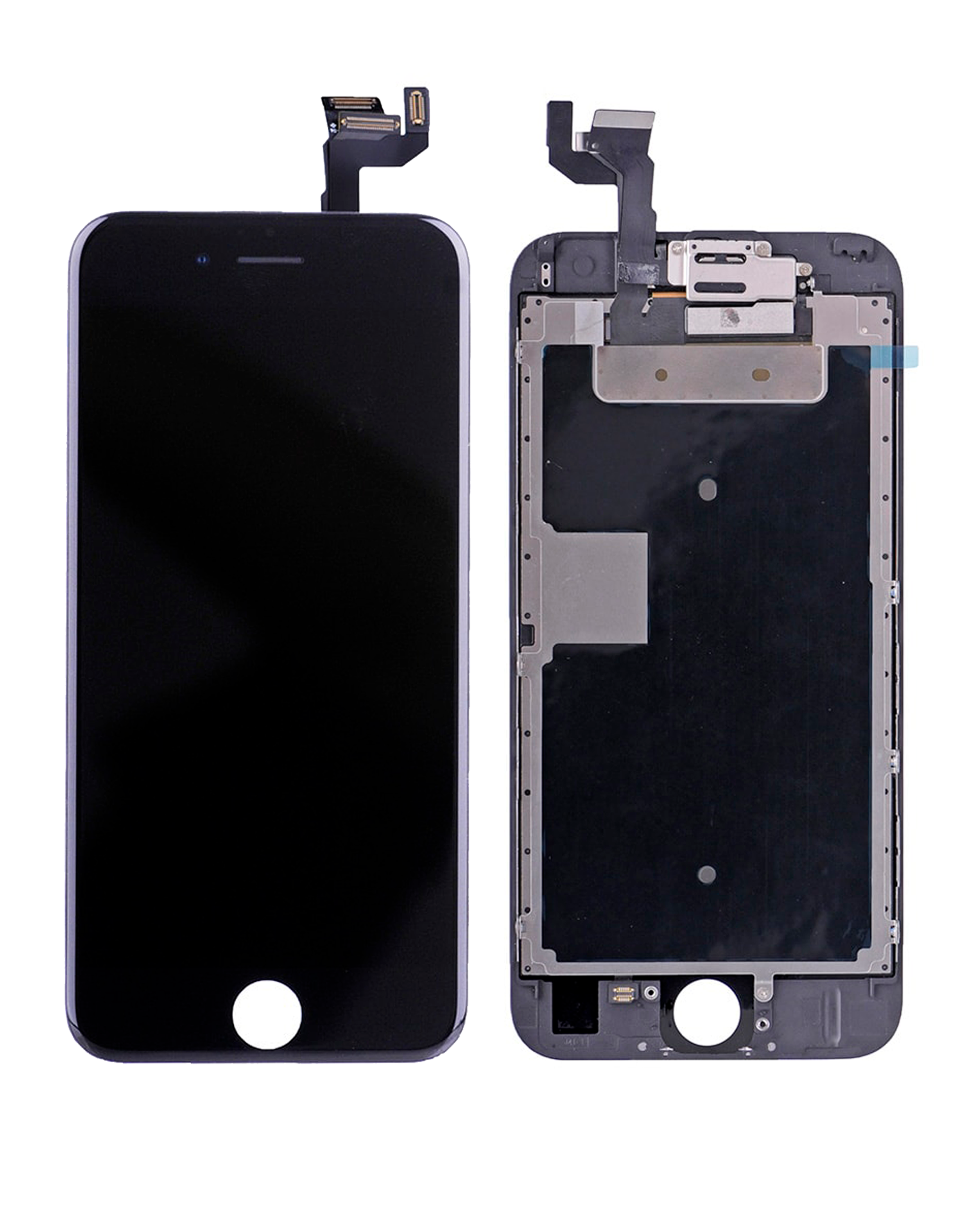 Complete LCD-Display mit Stahlplatte für iPhone 6S (mit Front Camera: Prox Sensor & Ear Speaker) (Aftermarket Plus) (Schwarz)