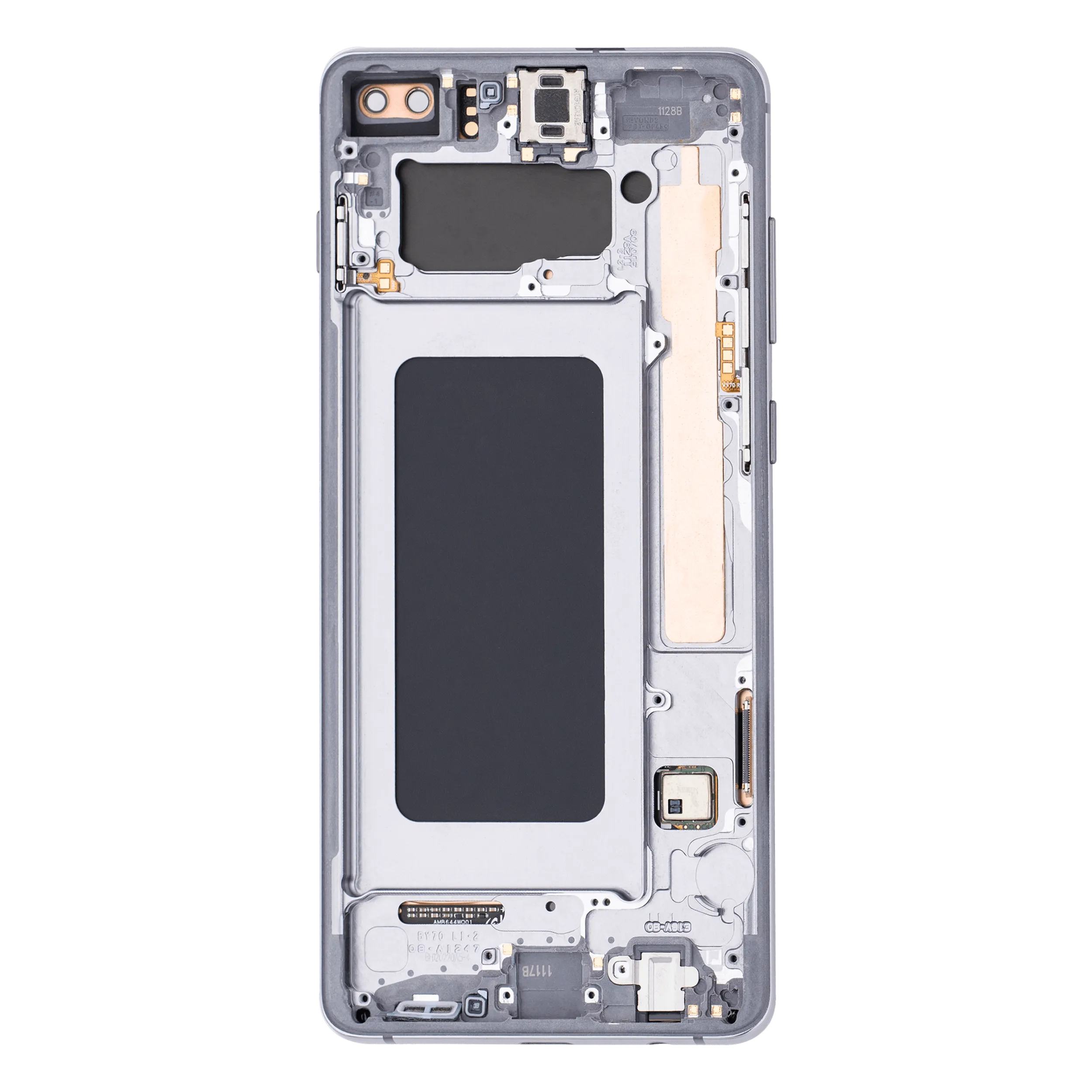OLED-Display mit Rahmen für Samsung Galaxy S10 Plus (Aftermarket Plus) (Prism / Ceramic Black)