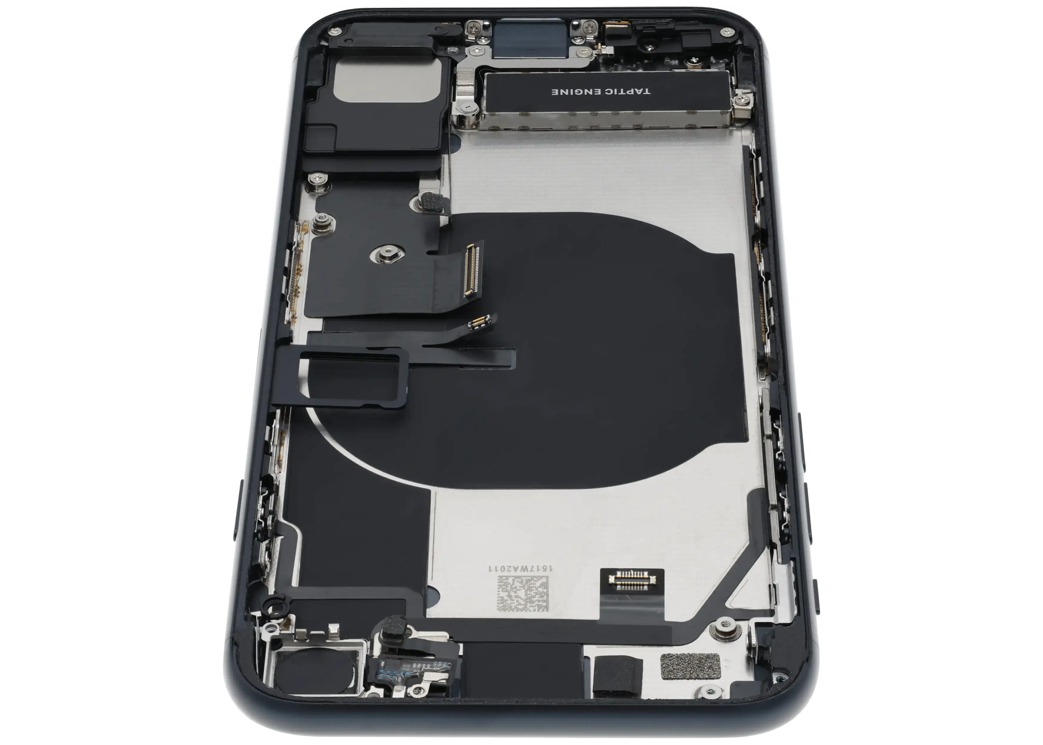 Backcover/Rahmen mit Ladebuchse Flex and Small Components Pre-Installed für iPhone SE (2022) (gebrauchter OEM-Ausbau, Qualität B) (Midnight)