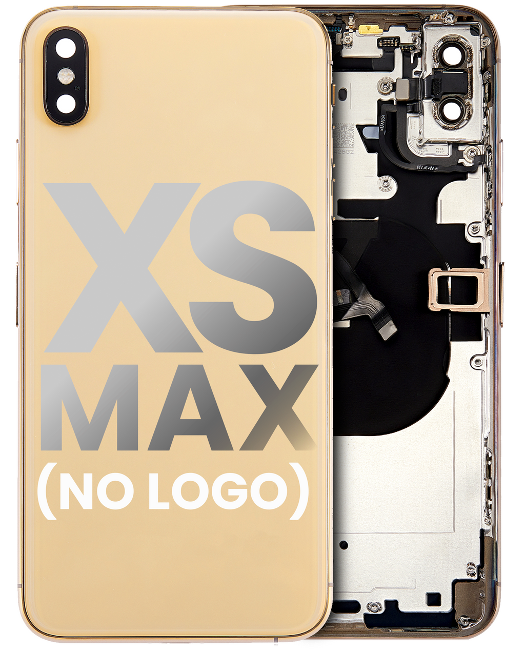 Back Cover/Frame with Pre-Installed Small Parts for iPhone XS Max (without Logo) (Aftermarket Plus) (Gold)