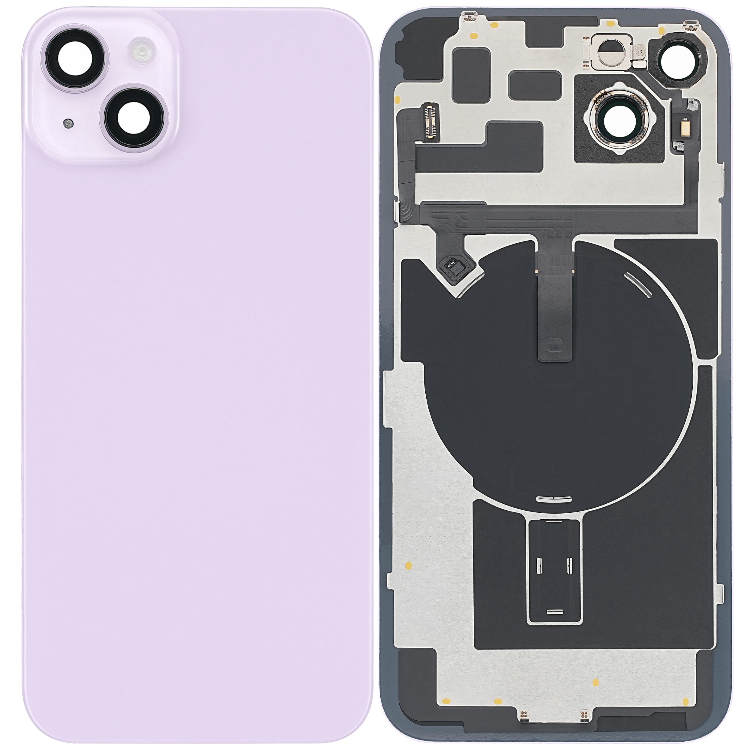 Back Cover with MagSafe Magnet for iPhone 14 Plus (Used OEM Removal, Quality A) (Purple)