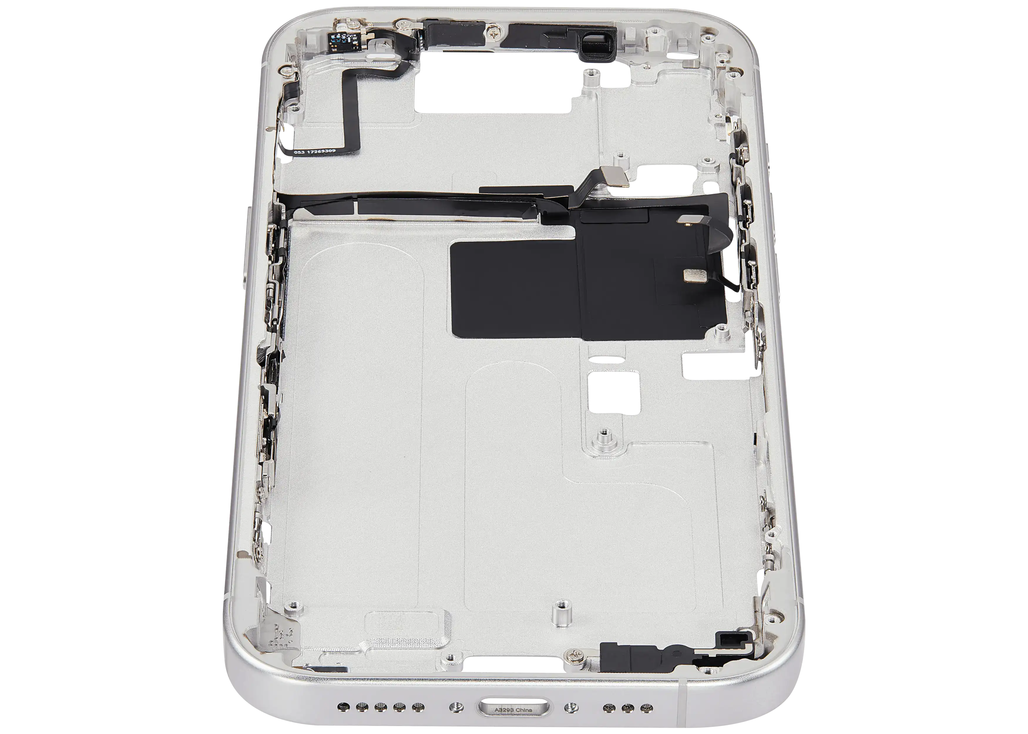 Midframe/Rahmen mit Power And Volume Button für iPhone 16 Pro (EU / Global Version) (Aftermarket Plus) (Weiß Titanium)