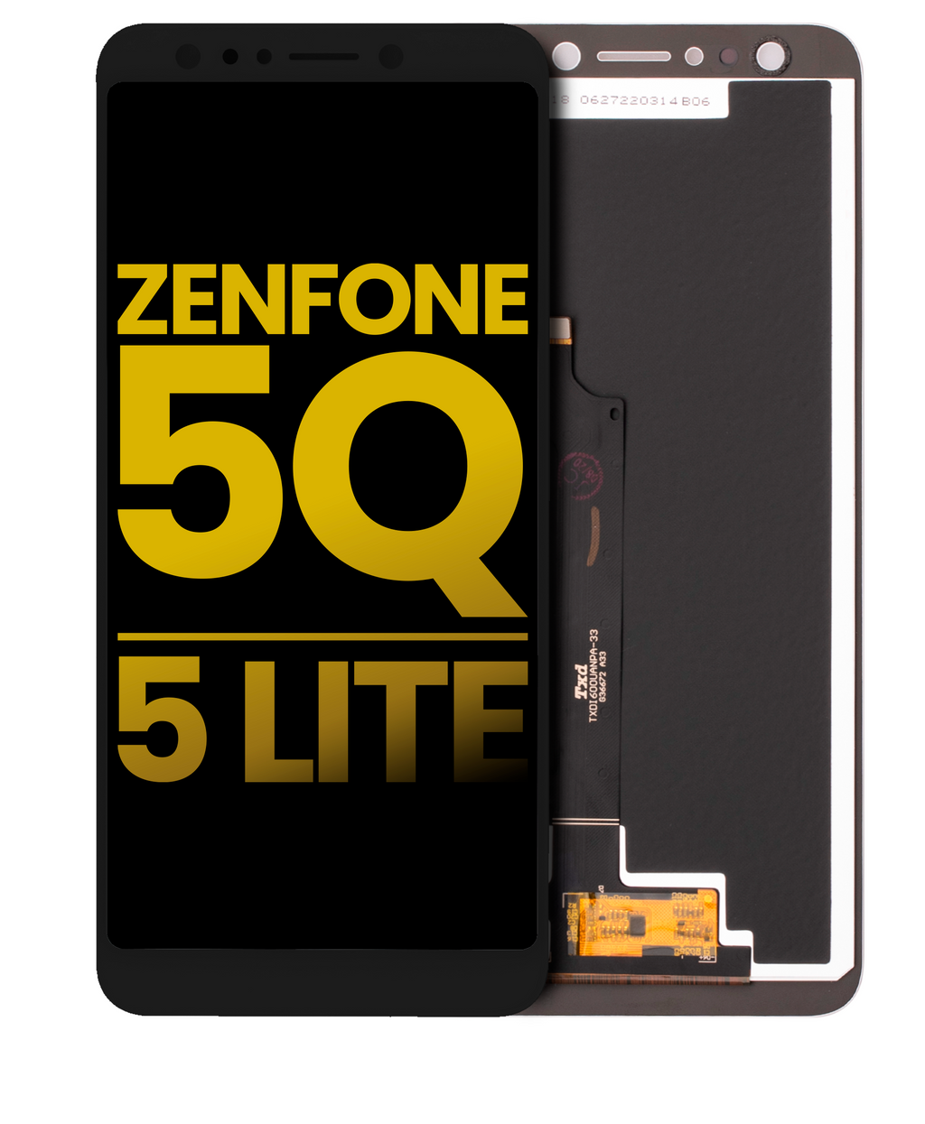 LCD-Display ohne Rahmen für Asus ZenFone 5Q / 5 Lite (ZC600KL / X017DA / 2018) (Refurbished) (Schwarz)