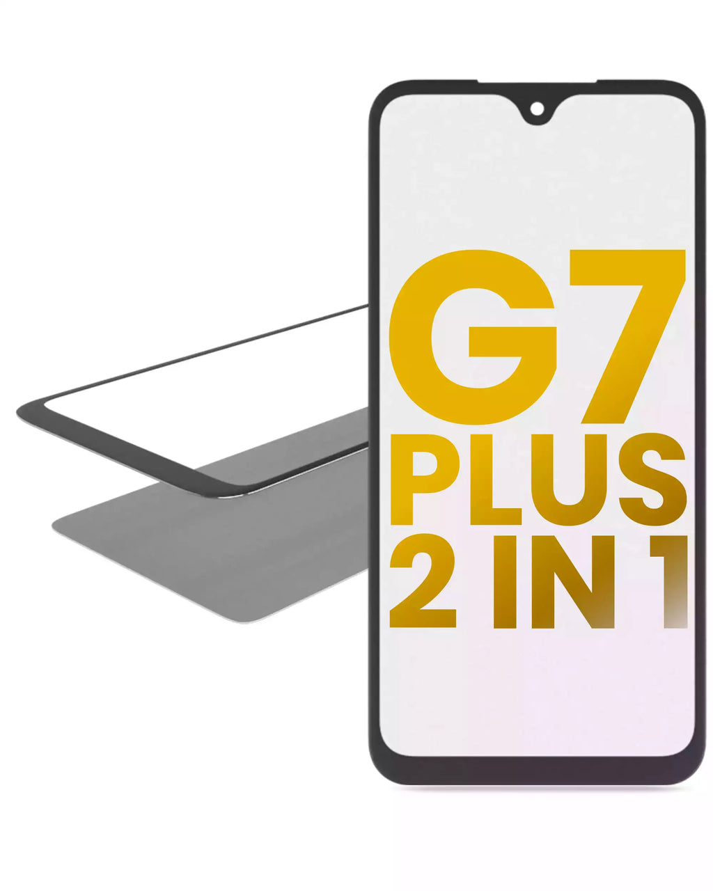 2 in 1 Front Glass with Pre-Installed OCA for Motorola Moto G7 Plus (XT1965 / 2019)