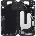 Midframe/Rahmen mit Ladebuchse Flex & Small Parts für iPhone 16 Plus (US-Version) (gebrauchter OEM-Ausbau, Qualität C) (Schwarz)