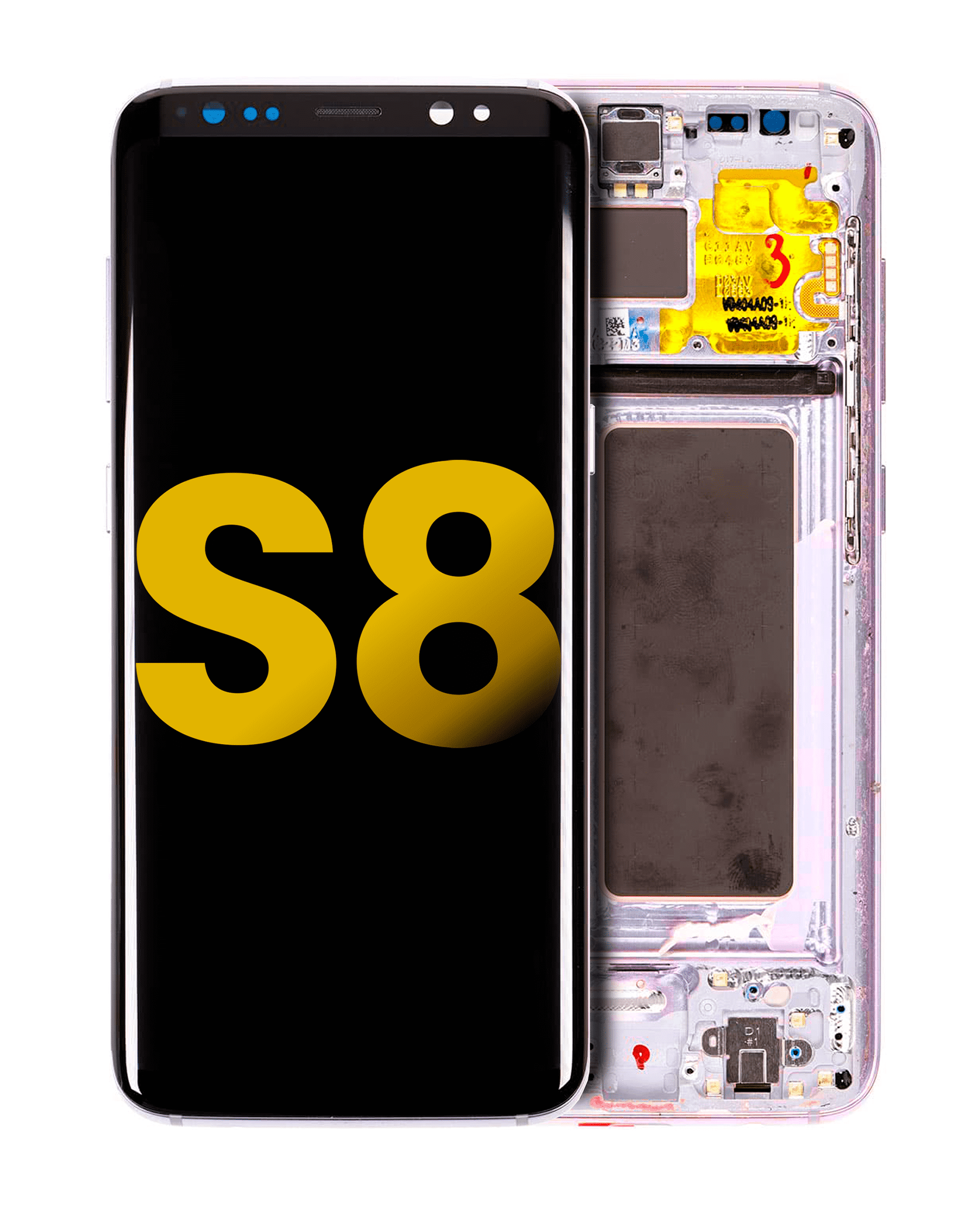 OLED Display with Frame for Samsung Galaxy S8 (Refurbished) (Orchid Gray)